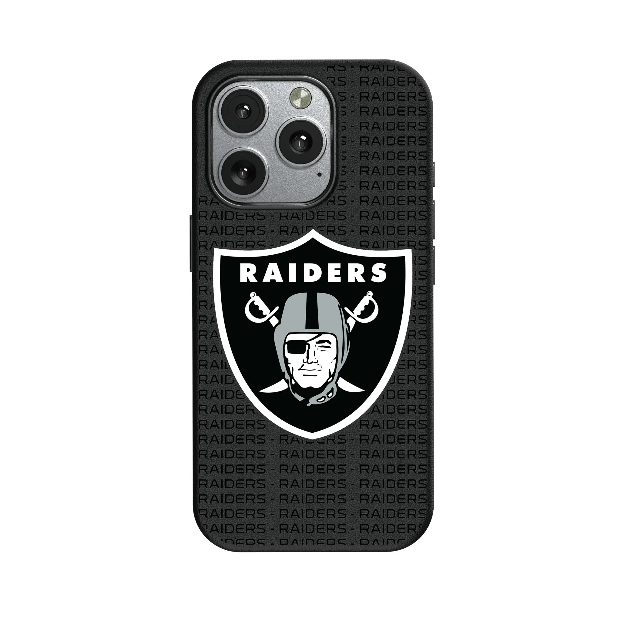 Las Vegas Raiders Text Backdrop MagSafe Compatible Phone Case for Apple iPhone