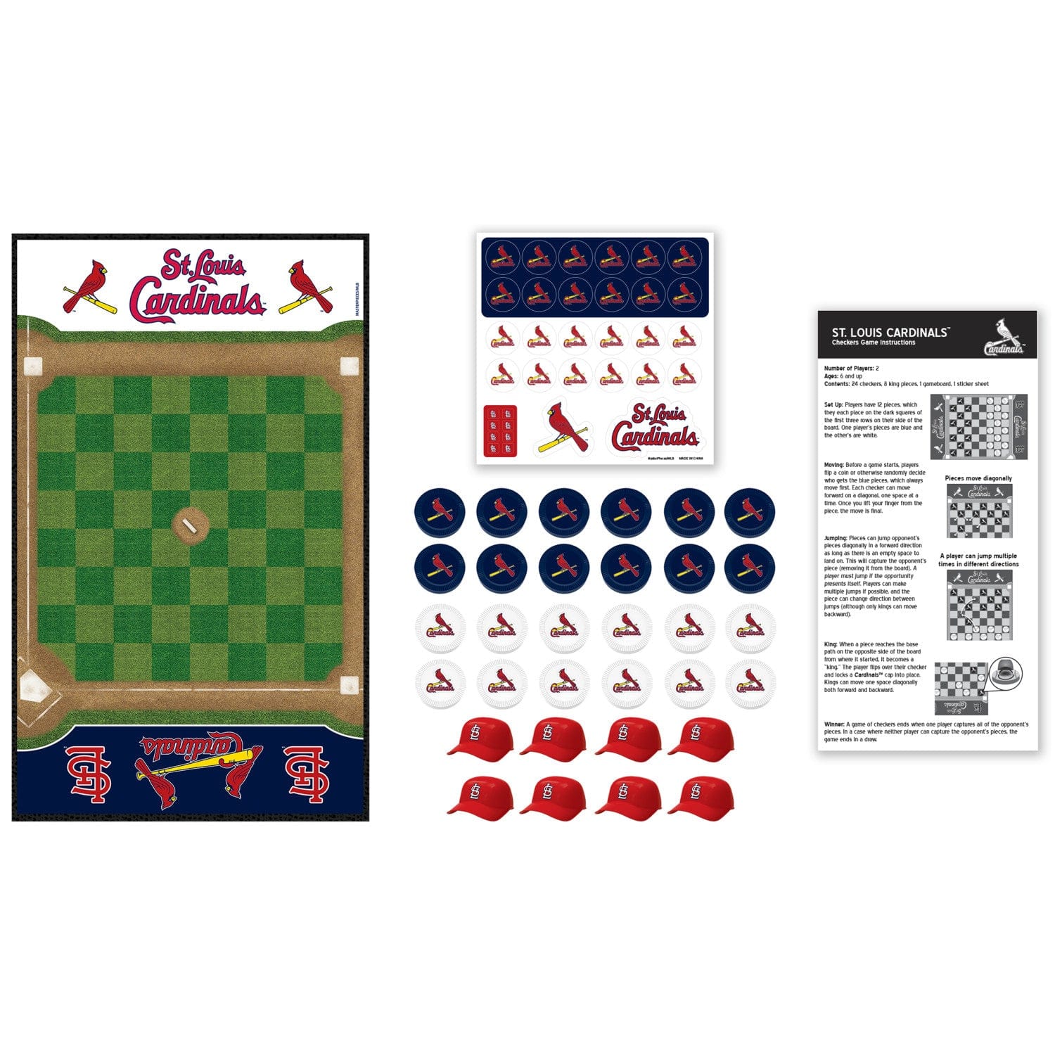 St. Louis Cardinals Checkers Game - Sports Gifts, Sports Memorabilia, Sports Collectibles, Fan Shop