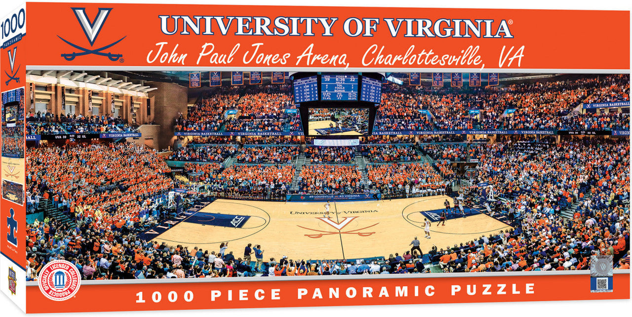 Stadium Panoramic - Virginia Cavaliers Basketball 1000 Piece Puzzle - Center View