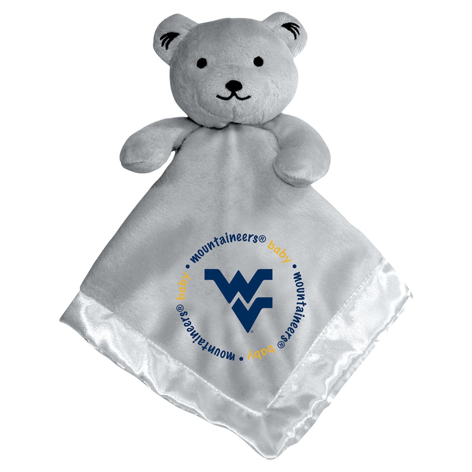 West Virginia Mountaineers Security Bear Gray Plush Toy - Sports Gifts, Sports Memorabilia, Sports Collectibles, Fan Shop