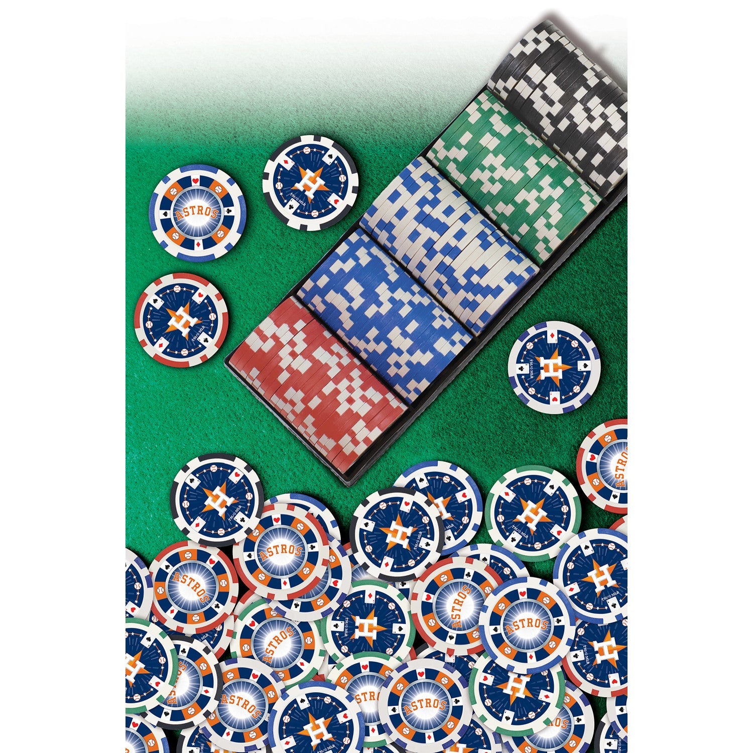 Houston Astros 100 Piece Poker Chips - 757 Sports Collectibles