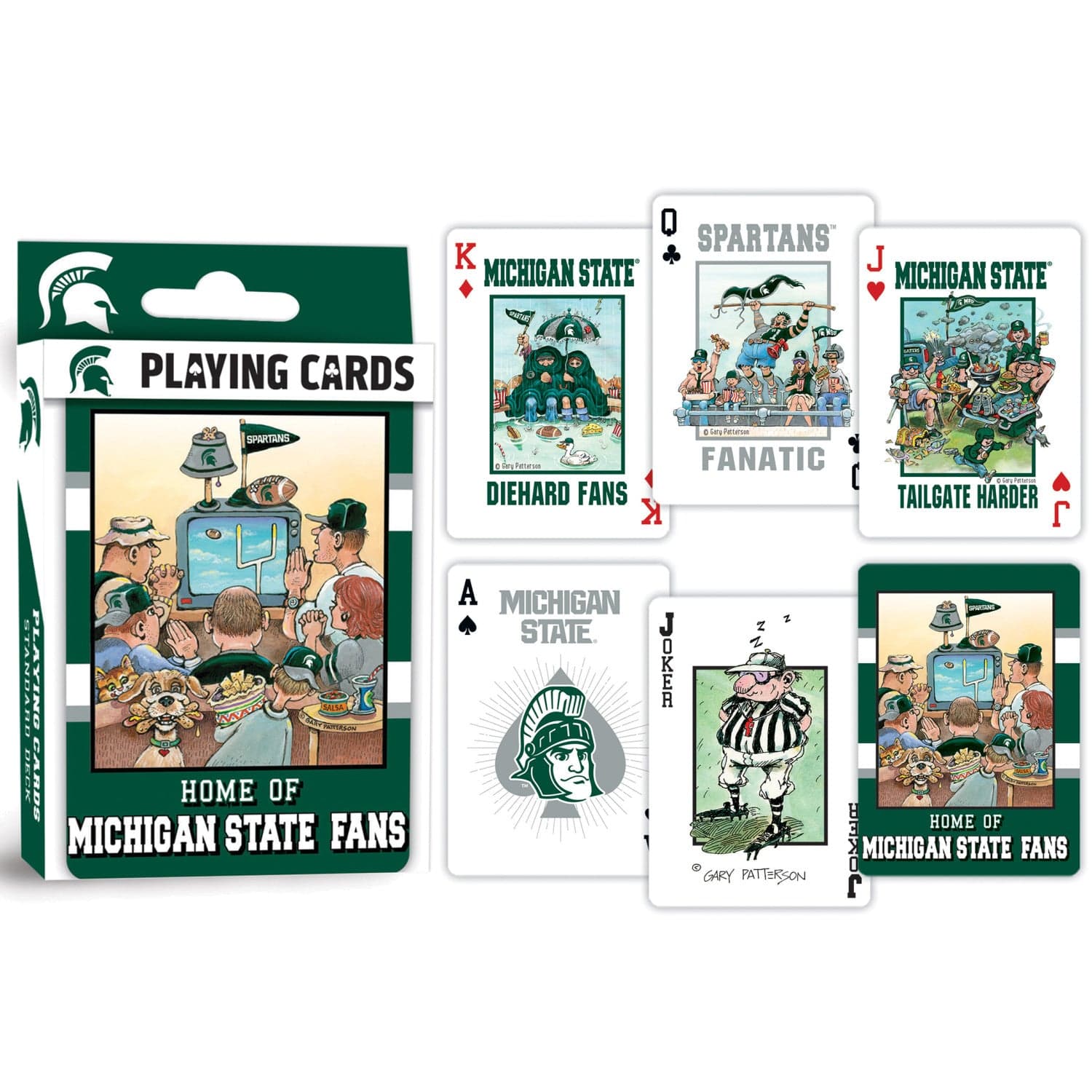 Michigan State Spartans 54-Card Fan Deck Playing Cards - Sports Gifts, Sports Memorabilia, Sports Collectibles, Fan Shop