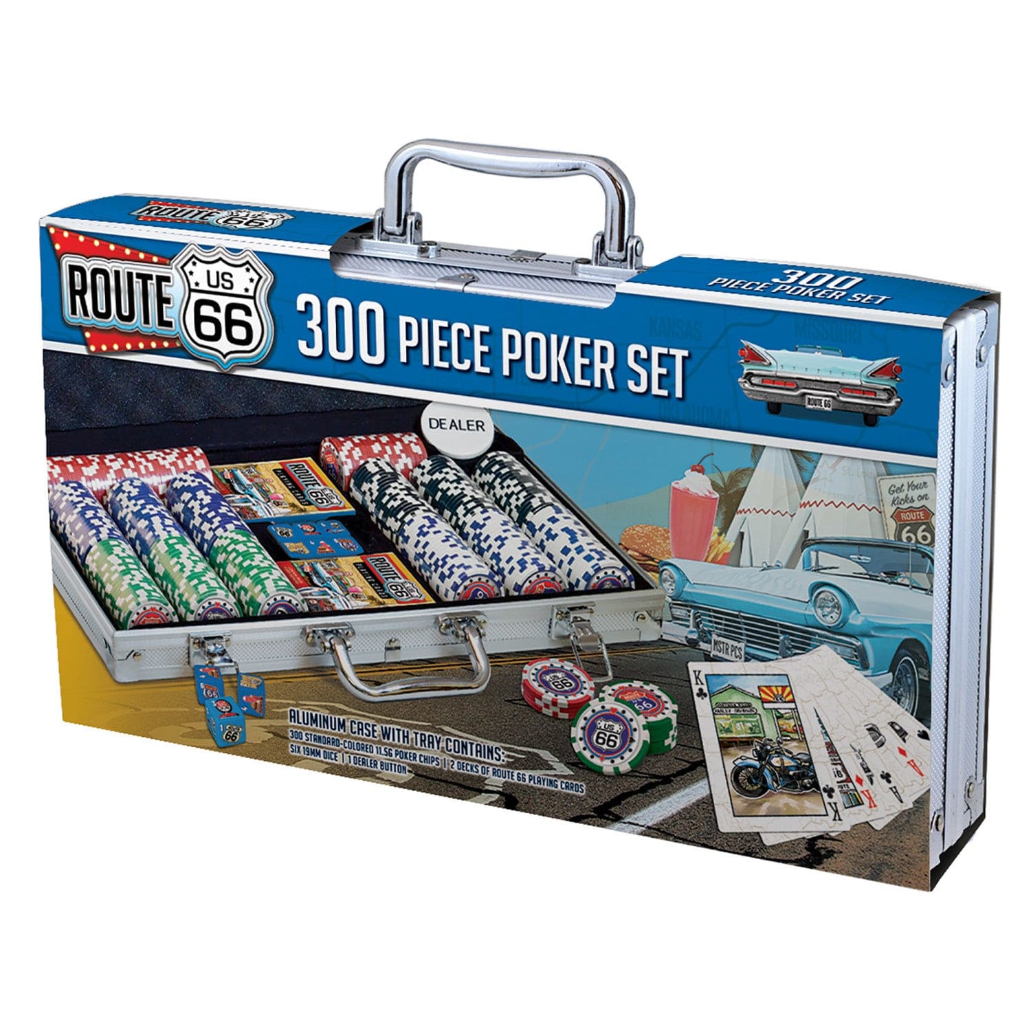 Route 66 300 Piece Poker Set - Ultimate Gaming Experience - Sports Gifts, Sports Memorabilia, Sports Collectibles, Fan Shop