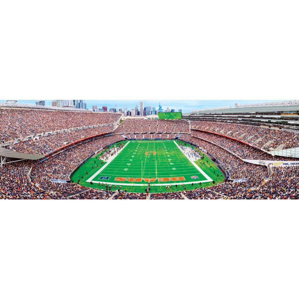 Chicago Bears 1000 Piece Panoramic Jigsaw Puzzle - End View - Sports Gifts, Sports Memorabilia, Sports Collectibles, Fan Shop