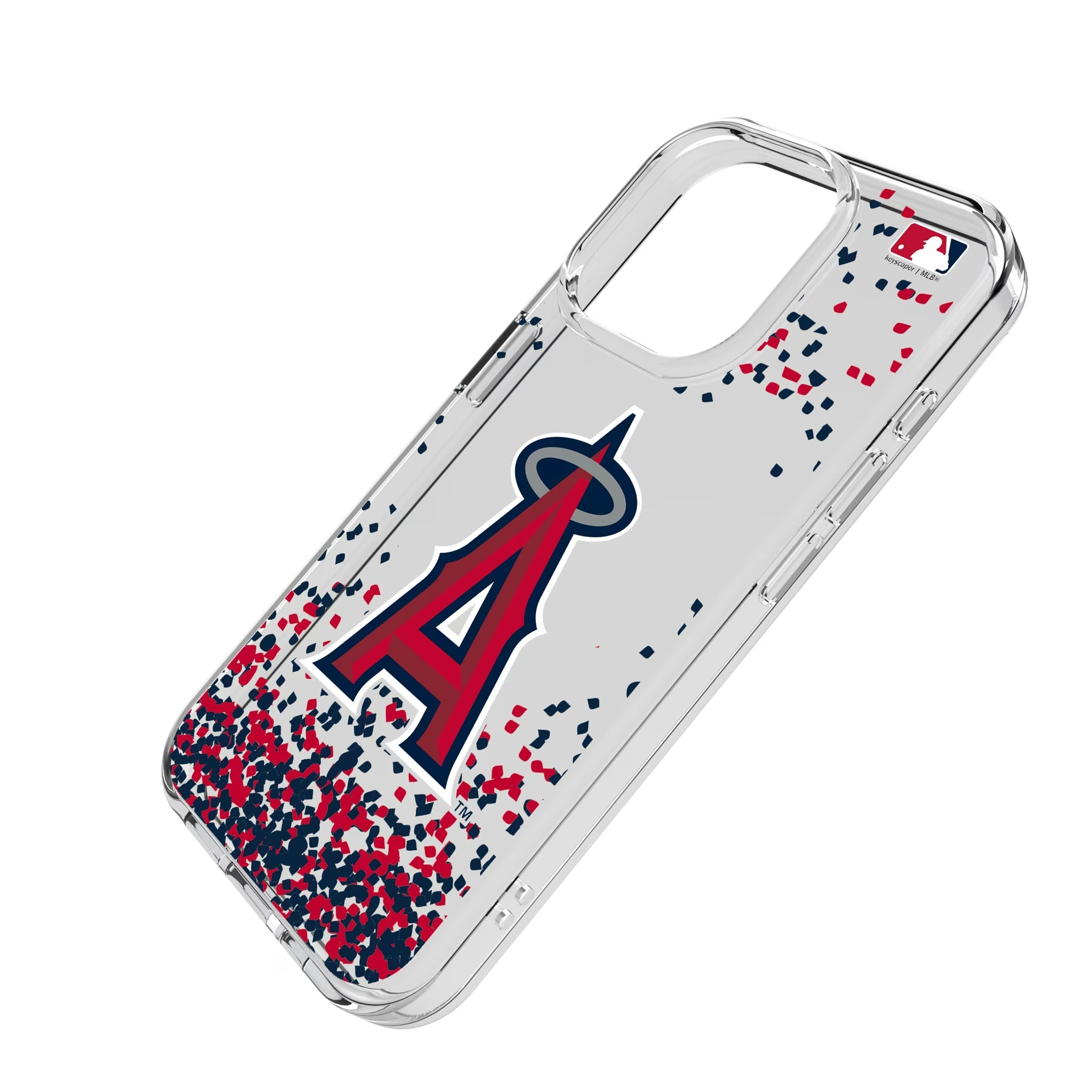 Los Angeles Angels Confetti Clear Phone Case for Apple iPhone - Sports Gifts, Sports Memorabilia, Sports Collectibles, Fan Shop