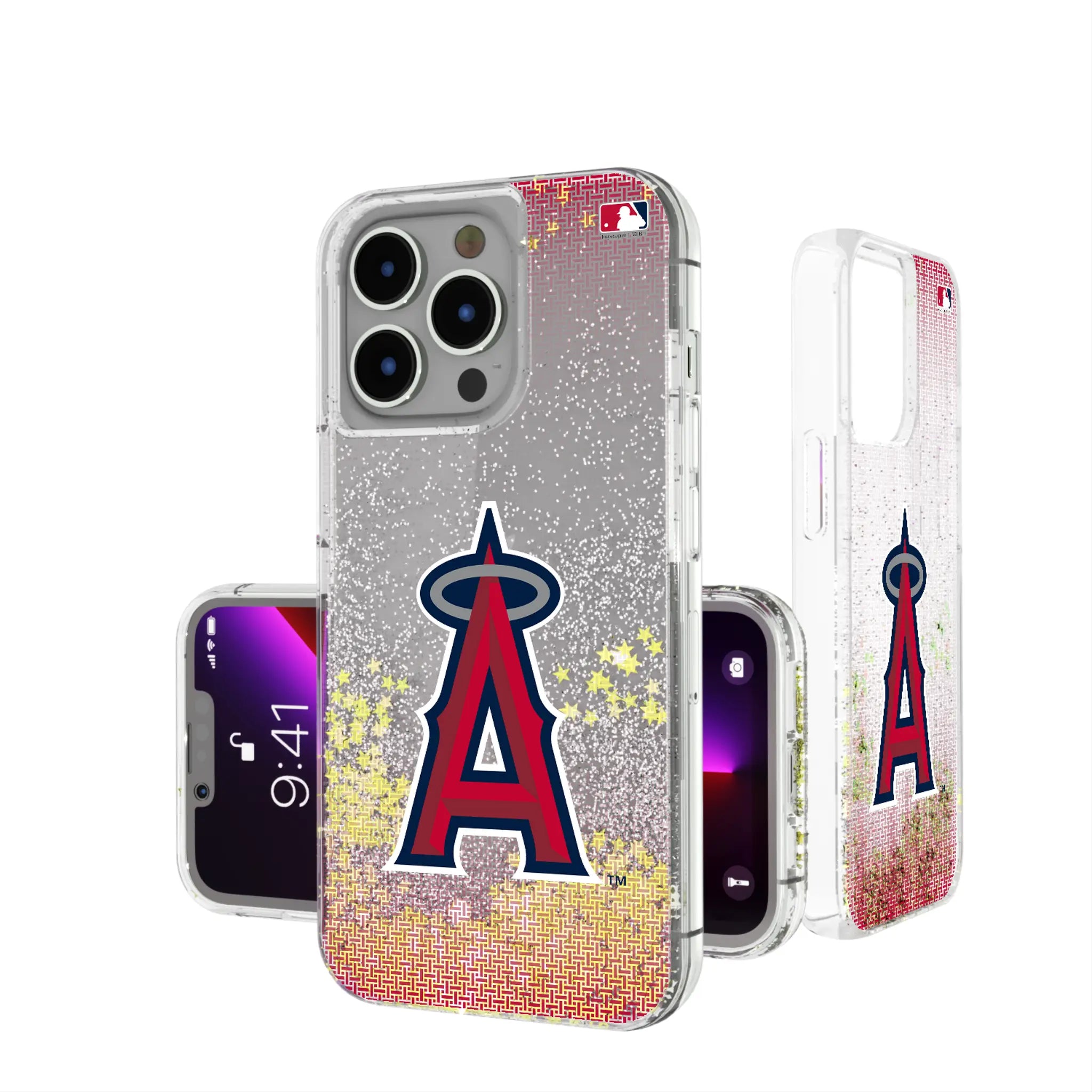 Los Angeles Angels Linen Glitter Phone Case