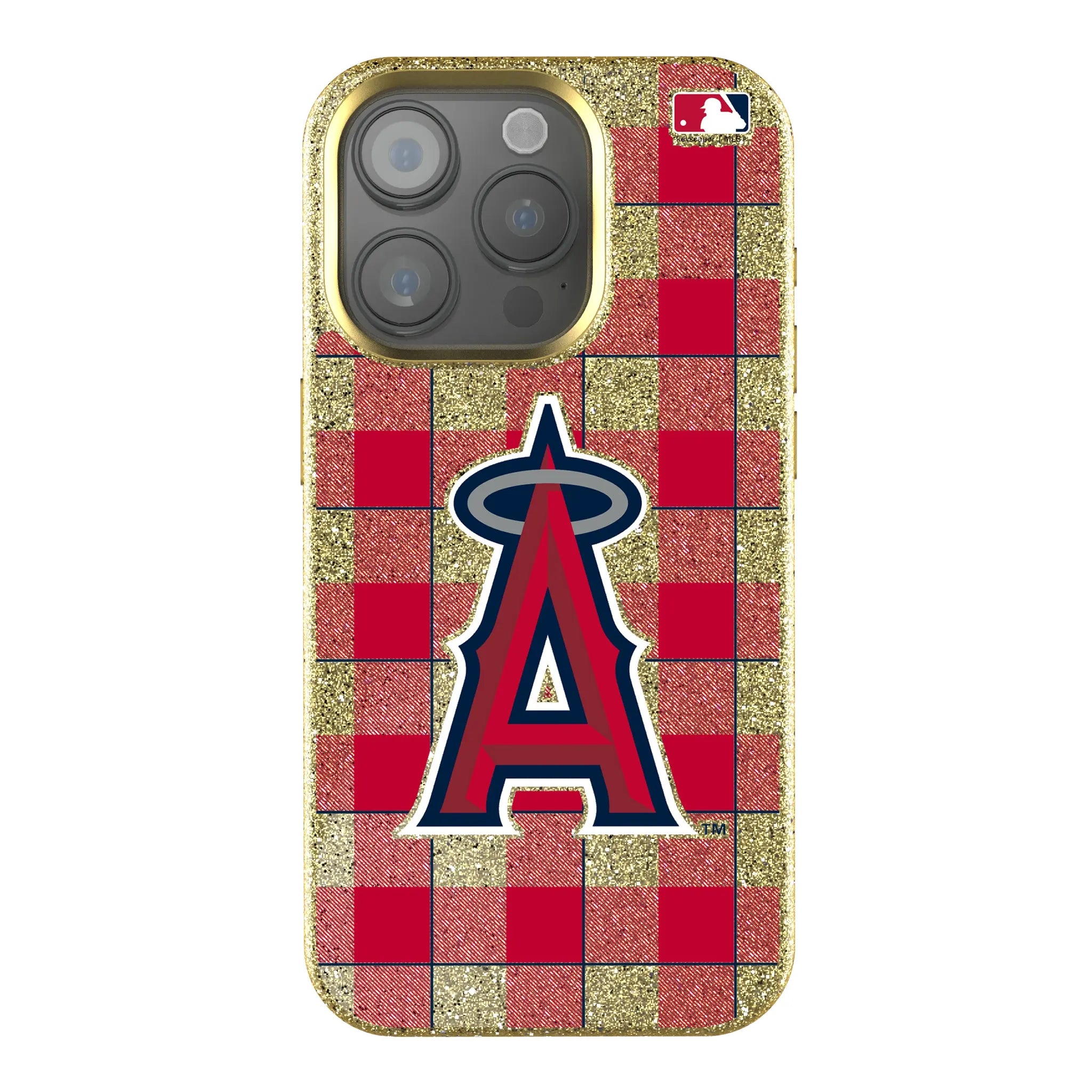 Los Angeles Angels Plaid Bling Phone Case