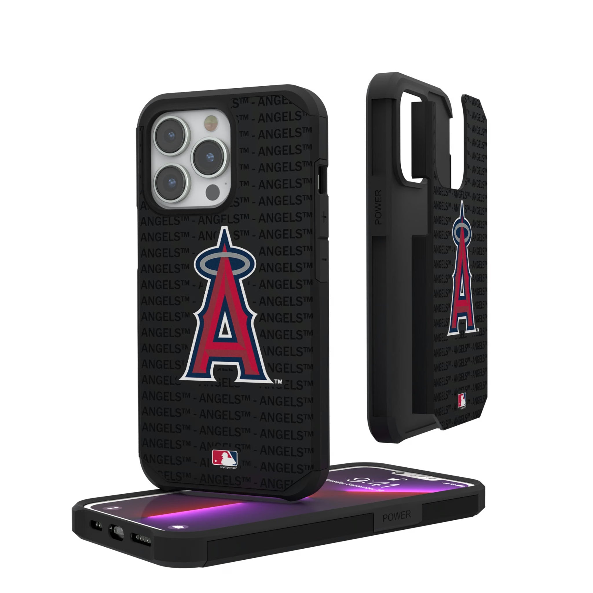 Los Angeles Angels Text Backdrop Rugged Phone Case - Sports Gifts, Sports Memorabilia, Sports Collectibles, Fan Shop