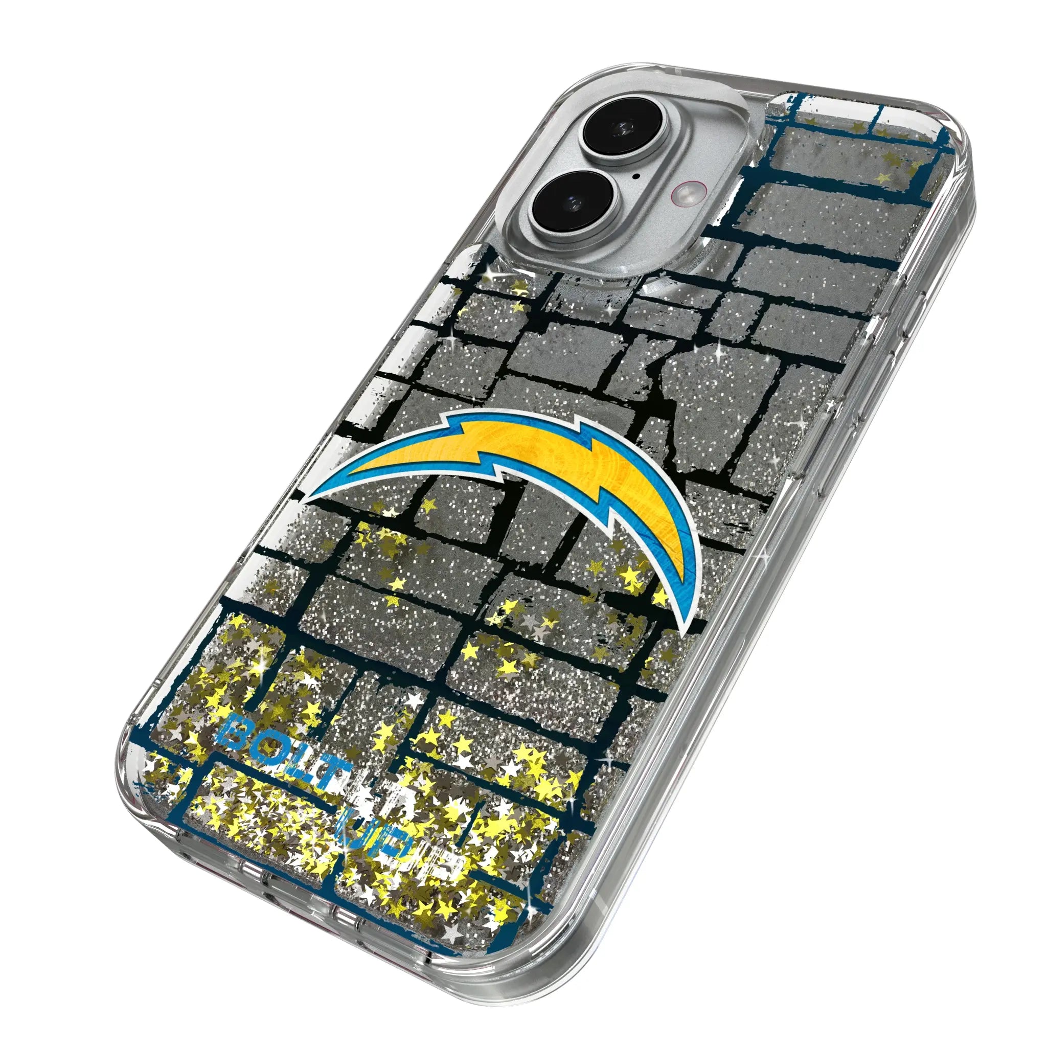 Los Angeles Chargers Brick Glitter Phone Case for Apple iPhone