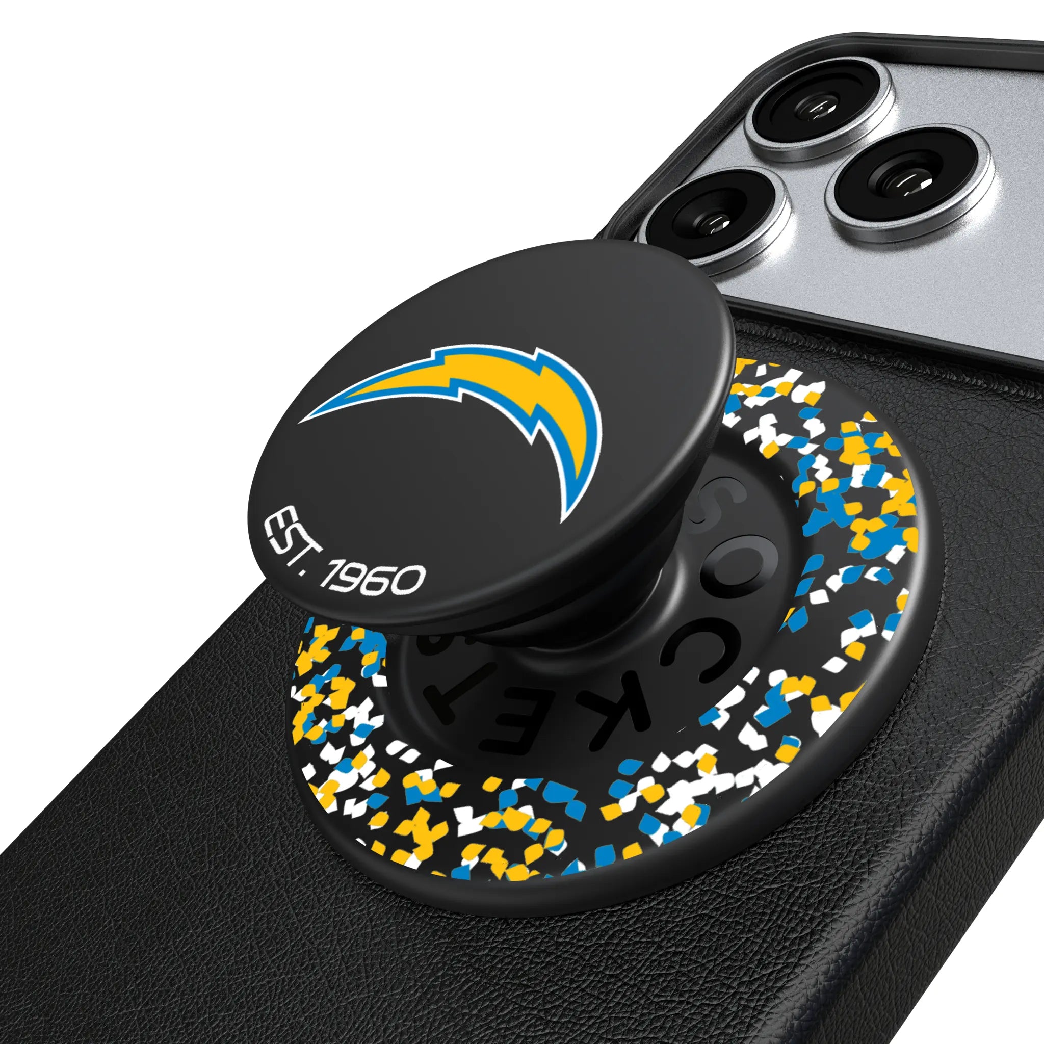 Los Angeles Chargers Confetti PopSockets Magnetic Phone Grip and Stand