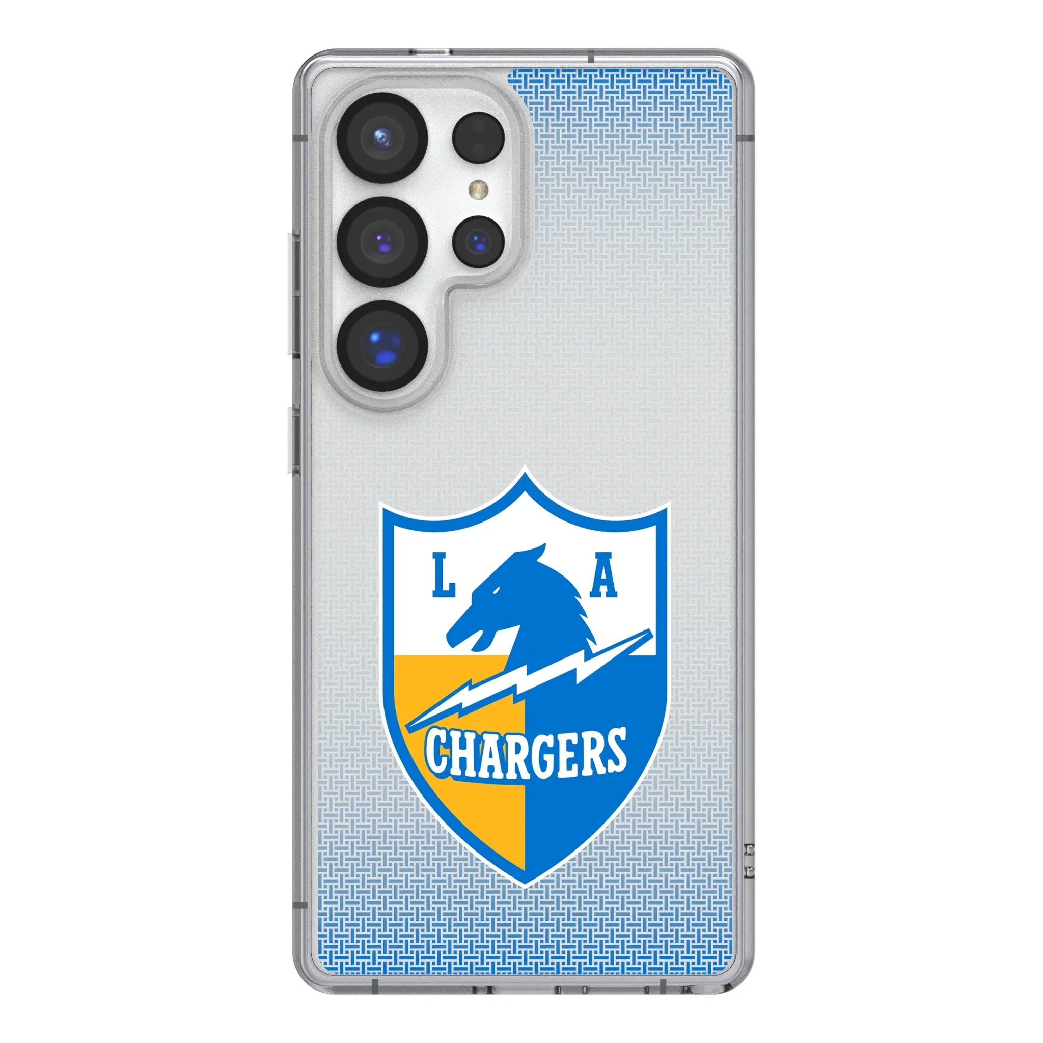Los Angeles Chargers Historic Collection Linen Clear Phone Case for Samsung Galaxy