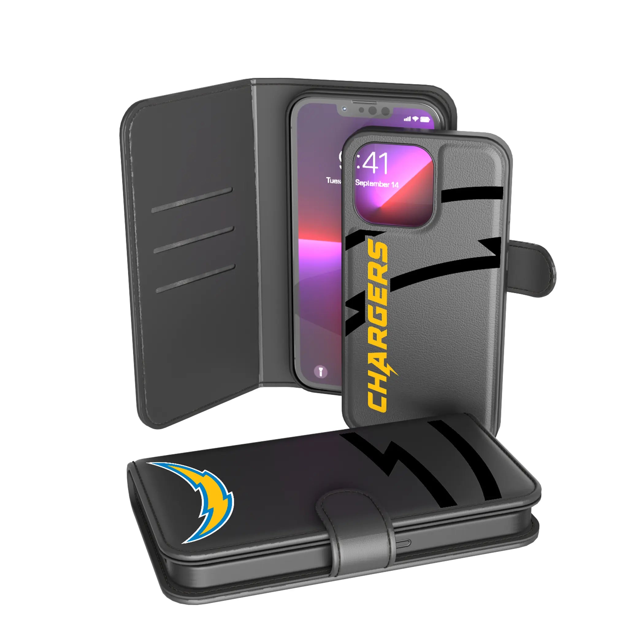 Los Angeles Chargers Monocolor Tilt Wallet Phone Case