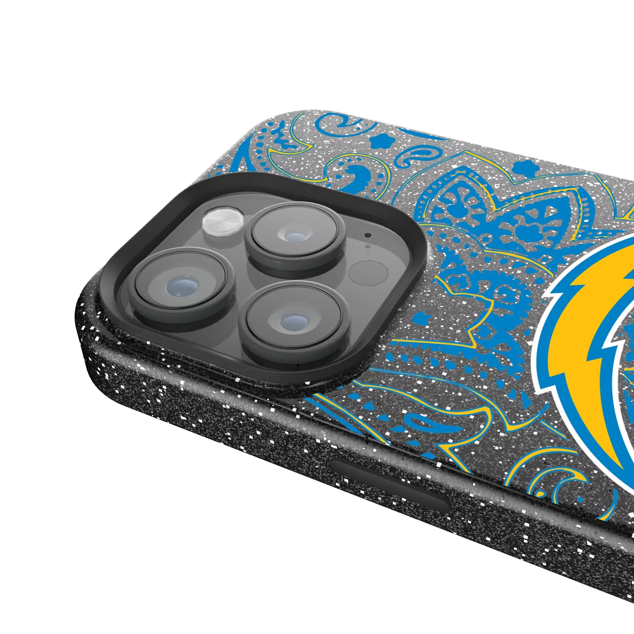 Los Angeles Chargers Paisley Bling Phone Case