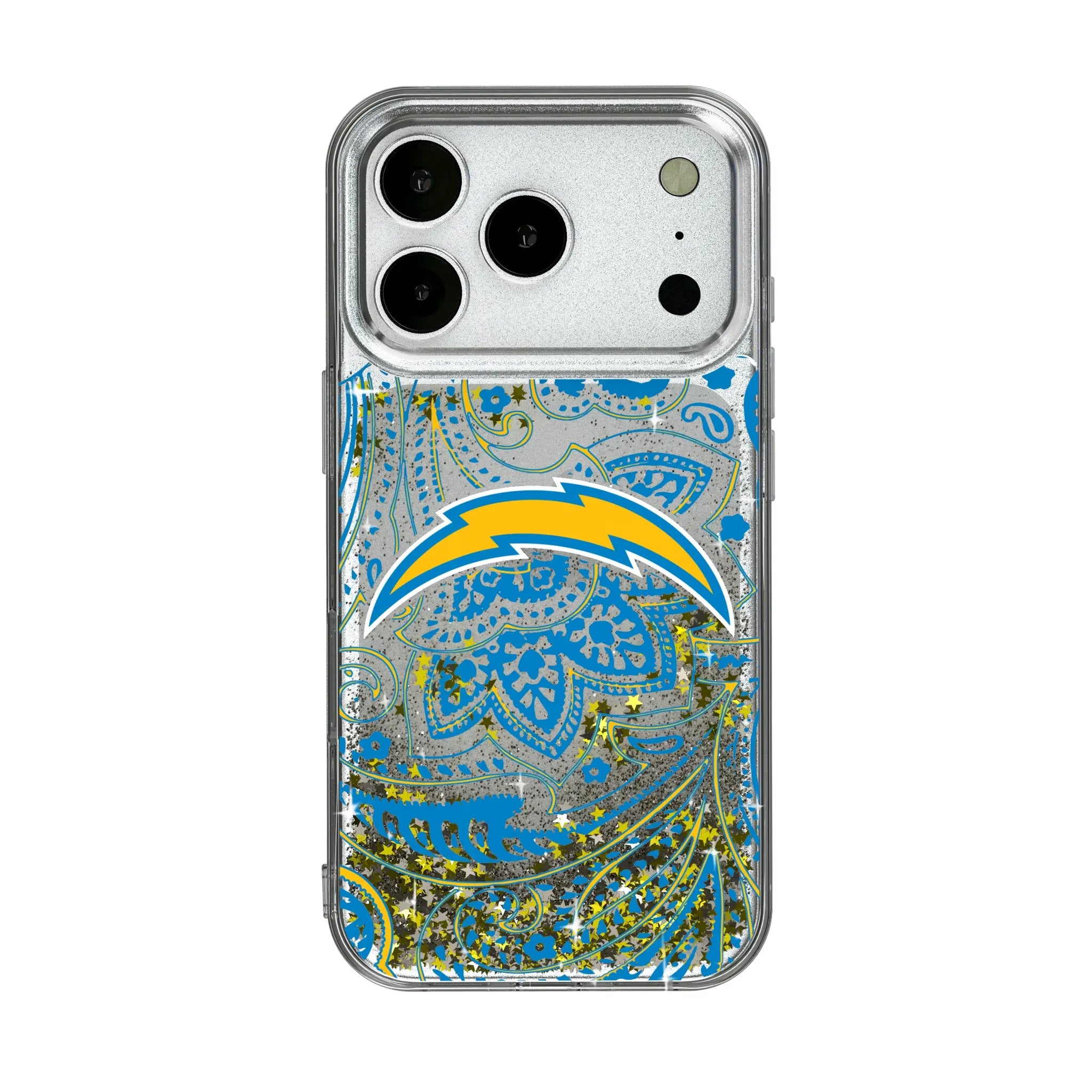 Los Angeles Chargers Paisley Glitter Phone Case