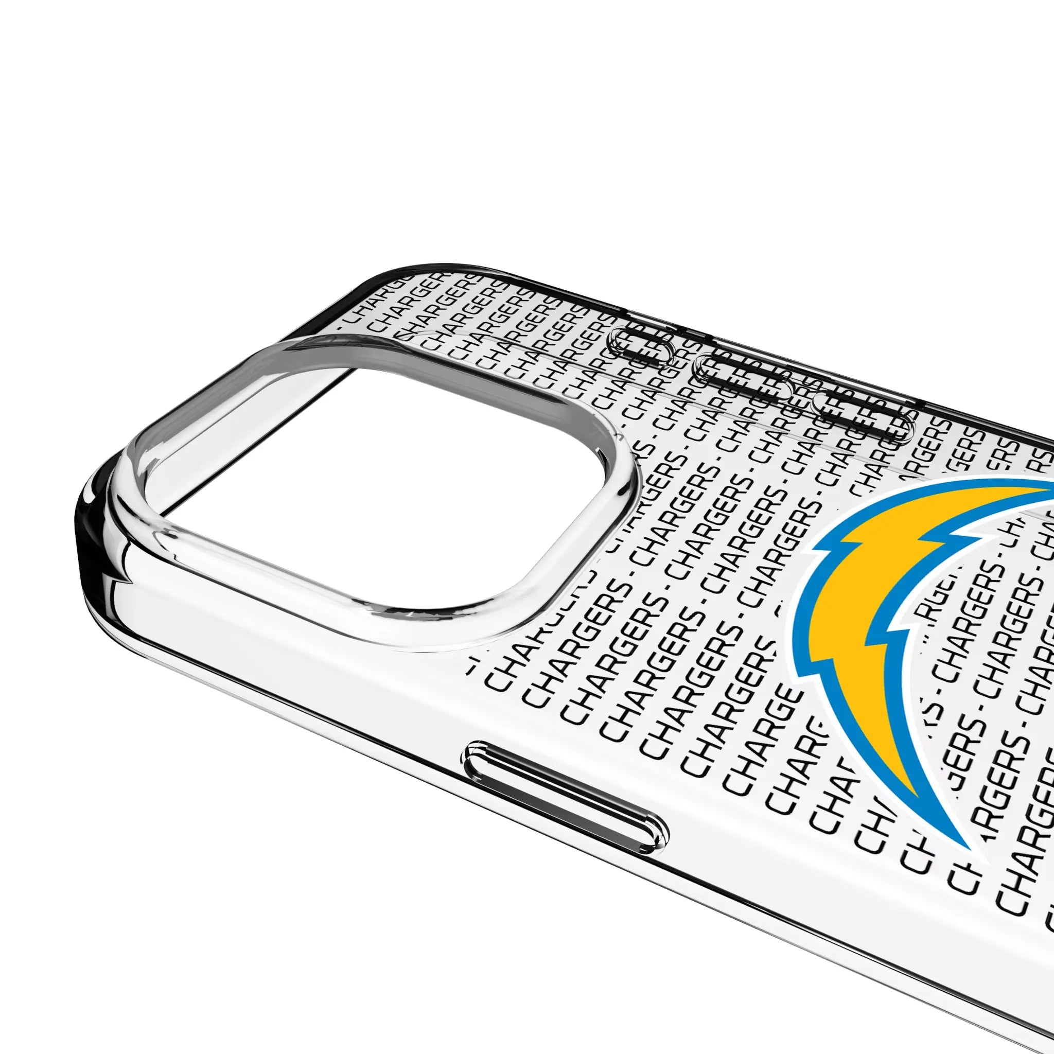 Los Angeles Chargers Text Backdrop Clear Phone Case for Apple iPhone