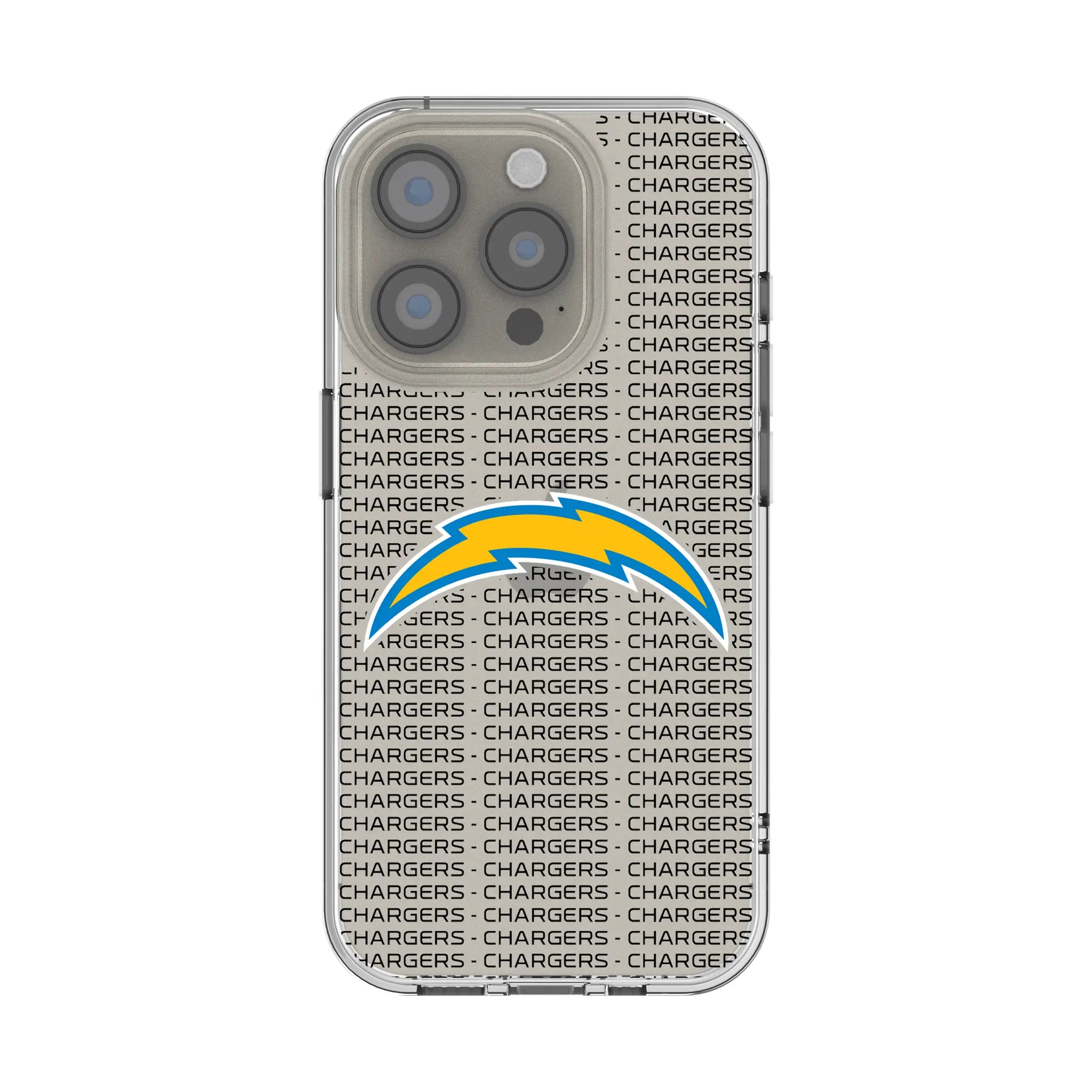 Los Angeles Chargers Text Backdrop Clear Phone Case for Apple iPhone