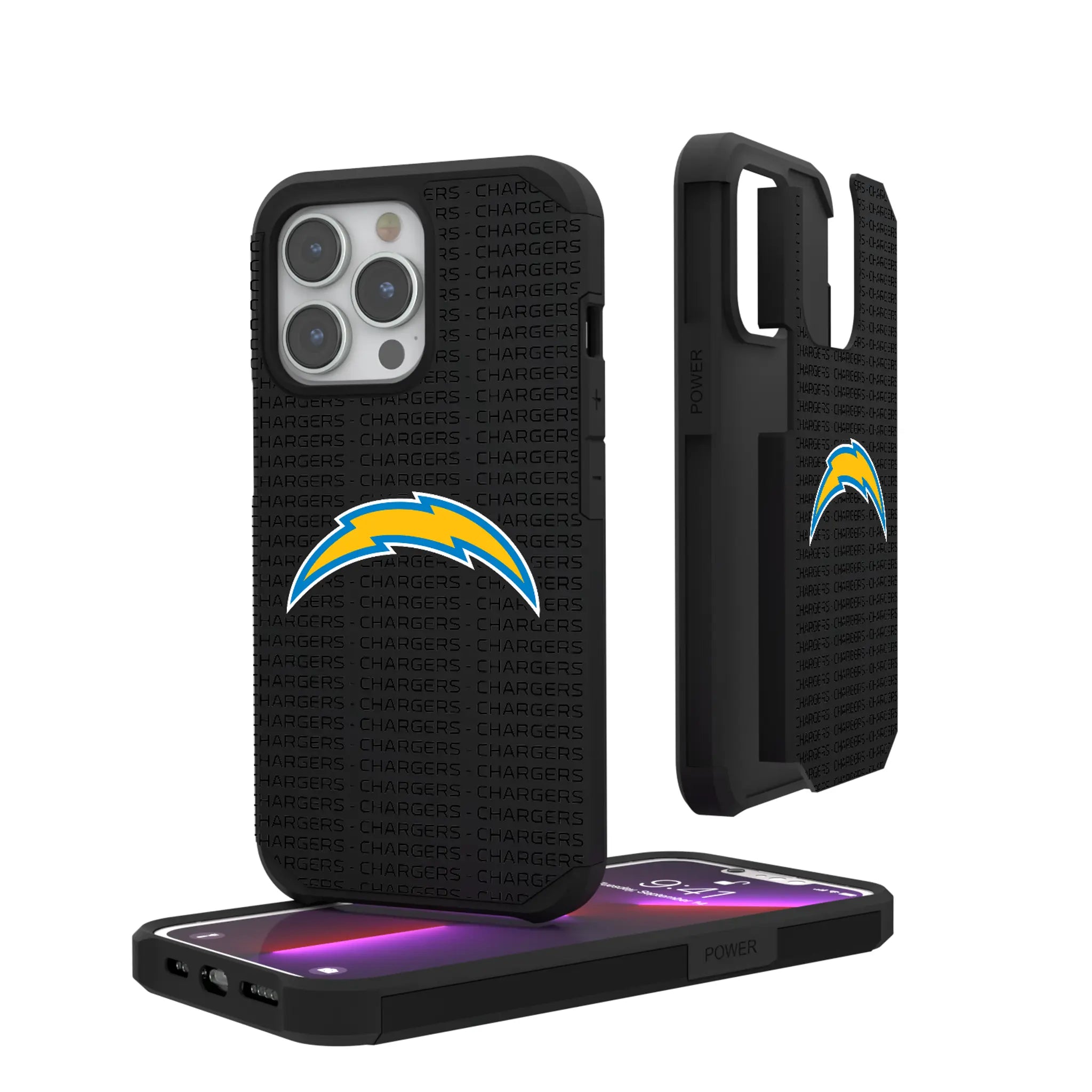 Los Angeles Chargers Text Backdrop Rugged Phone Case