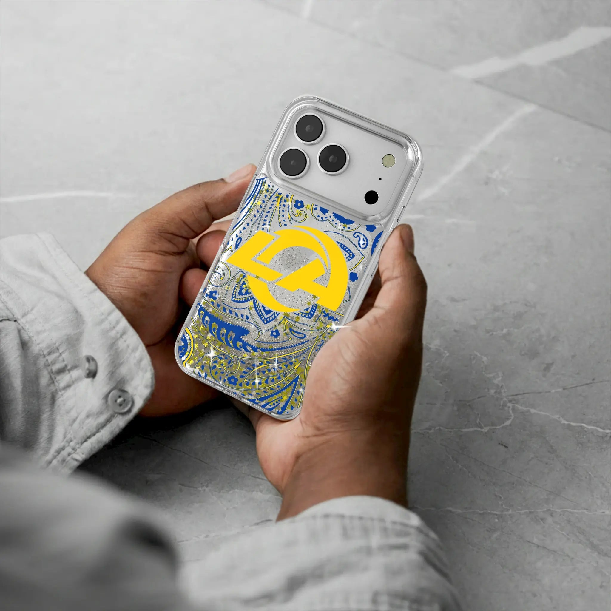 Los Angeles Rams Paisley Glitter Phone Case