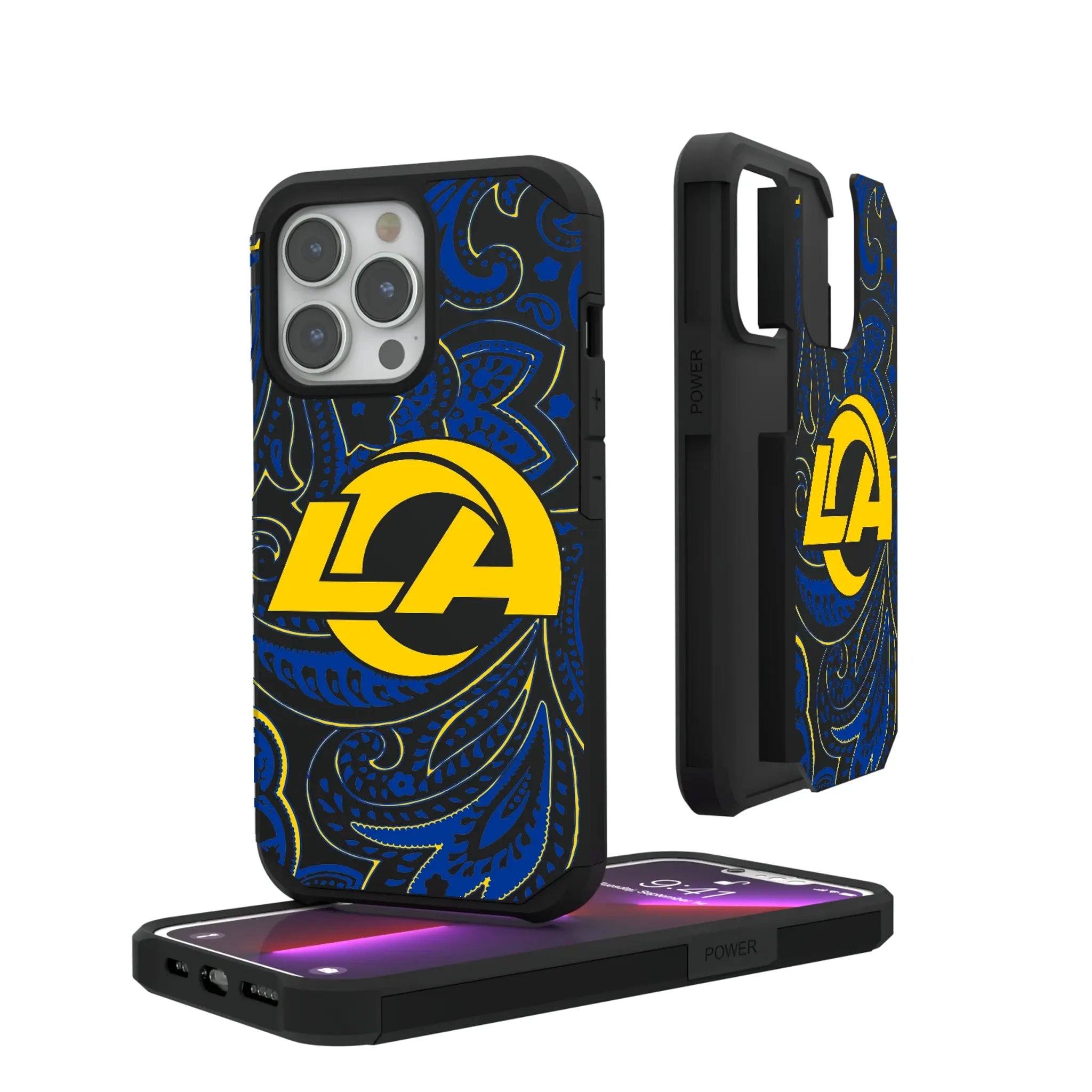 Los Angeles Rams Paisley Rugged Phone Case