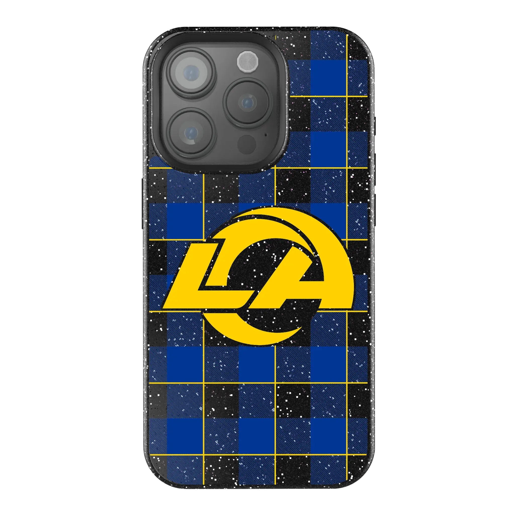 Los Angeles Rams Plaid Bling Phone Case