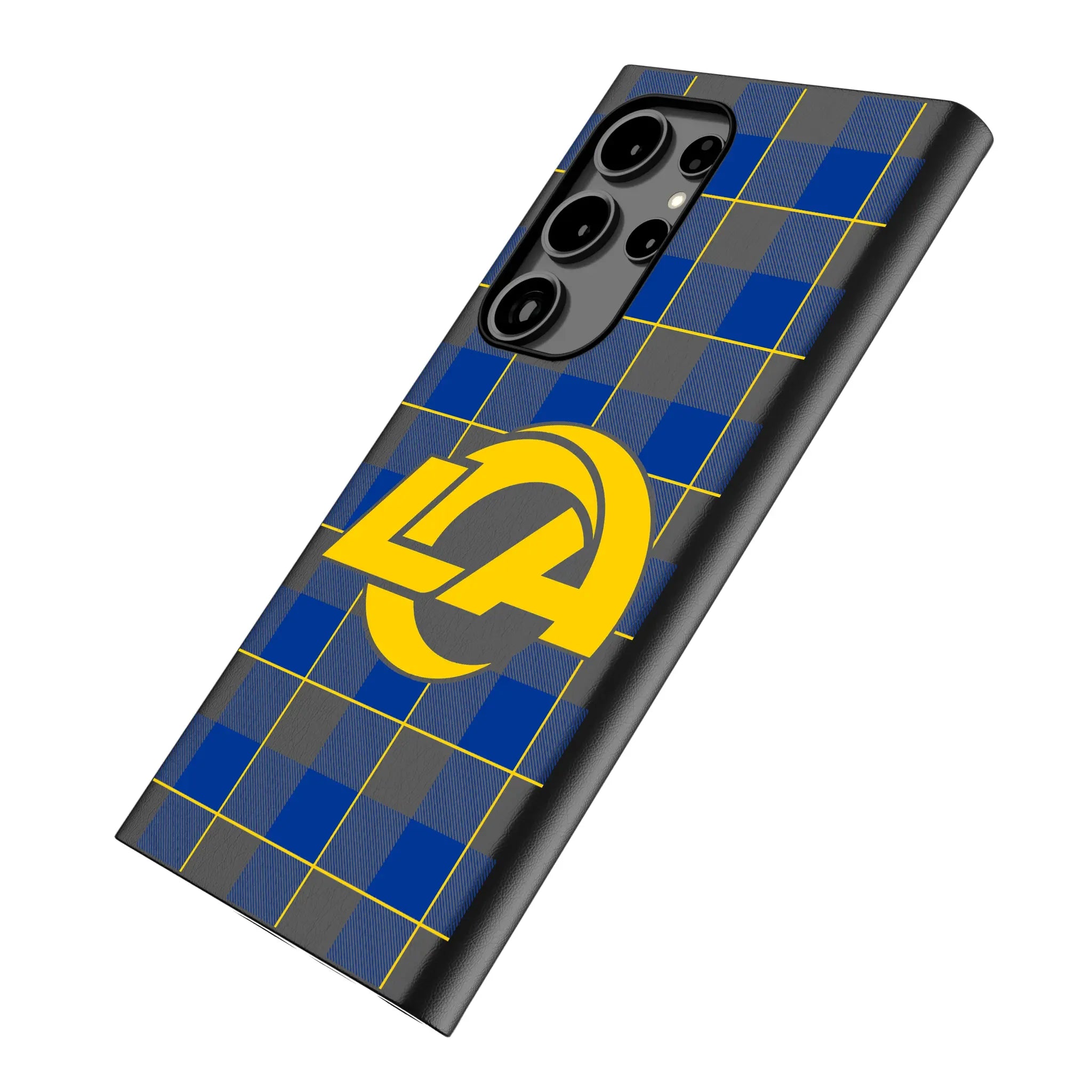 Los Angeles Rams Plaid MagSafe Compatible Phone Case for Samsung Galaxy