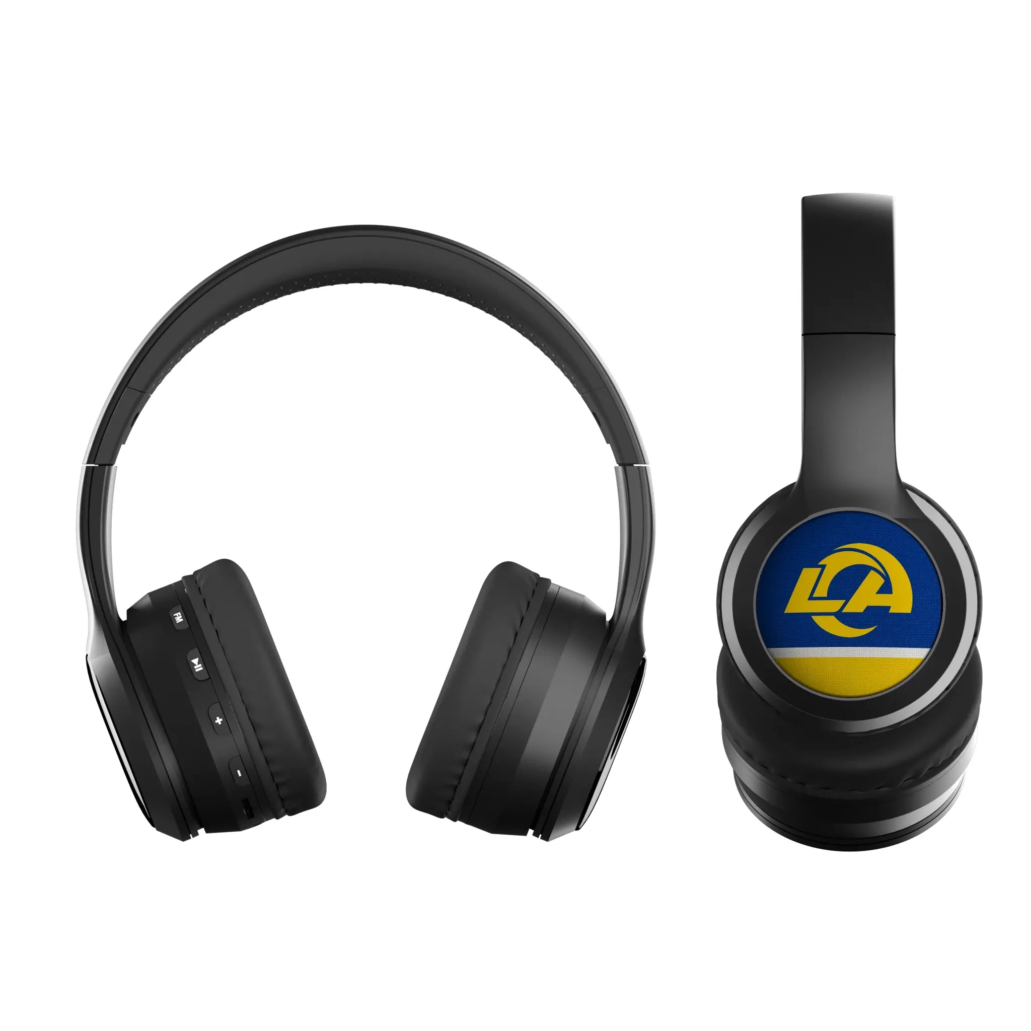 Los Angeles Rams Stripe Wireless Over-Ear BT Headphones With Case