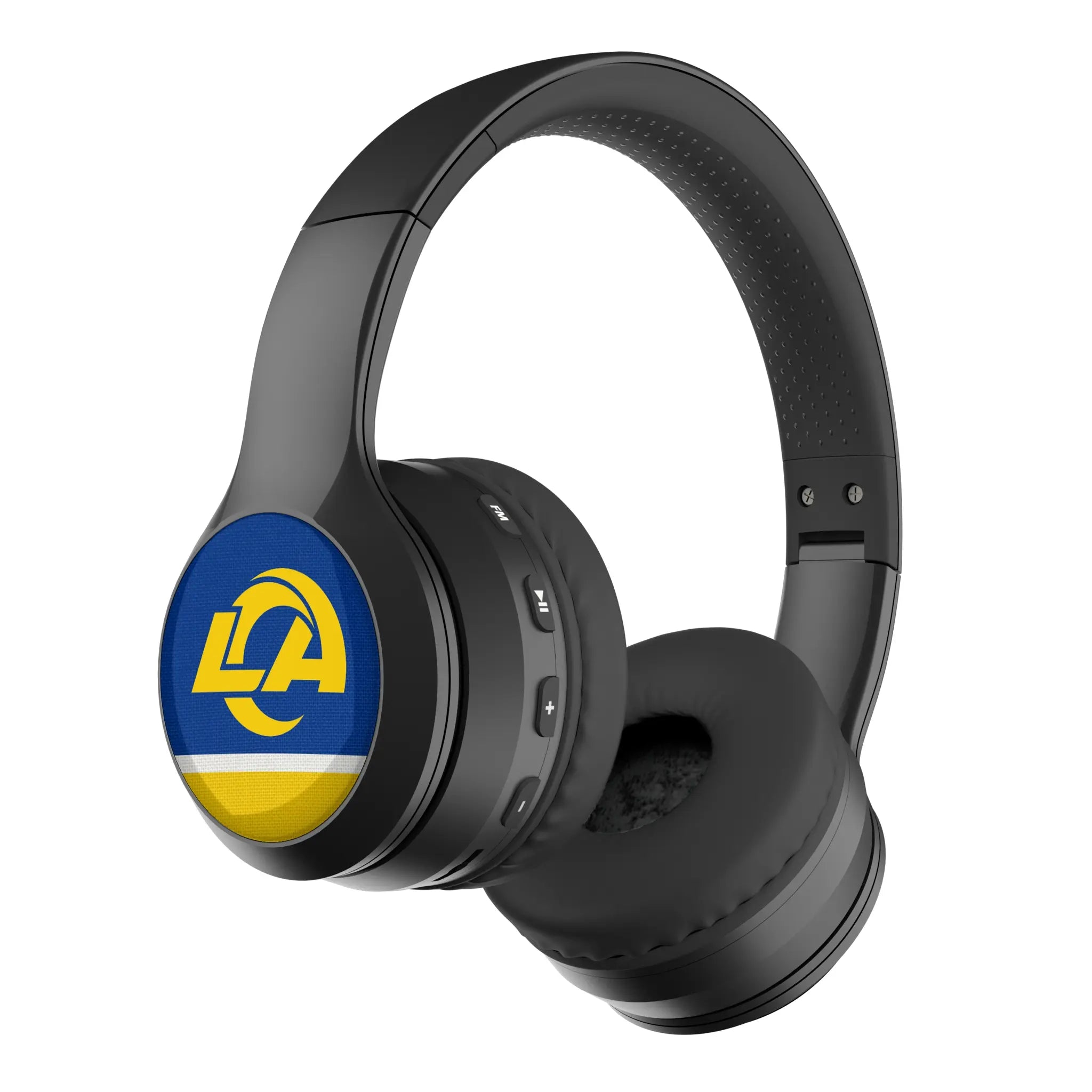 Los Angeles Rams Stripe Wireless Over-Ear BT Headphones With Case