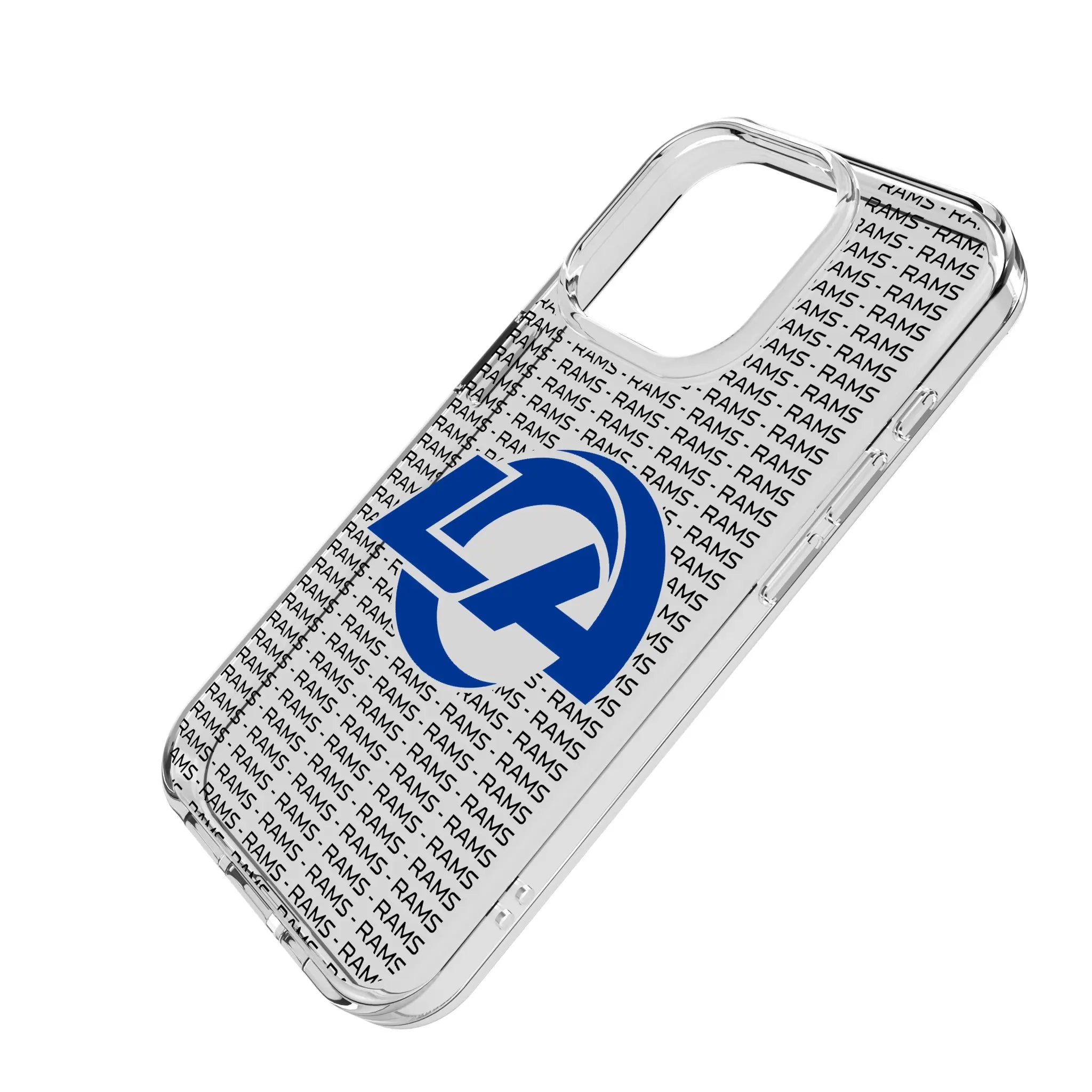 Los Angeles Rams Text Backdrop Clear Phone Case for Apple iPhone