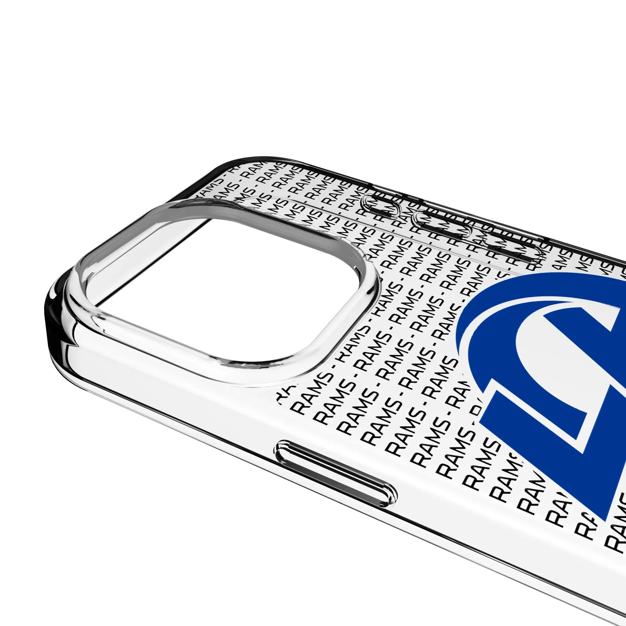 Los Angeles Rams Text Backdrop Clear Phone Case for Apple iPhone