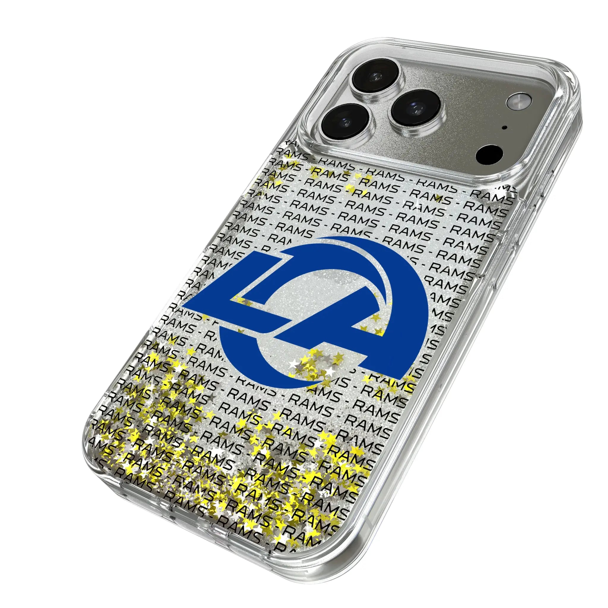 Los Angeles Rams Text Backdrop Glitter Phone Case