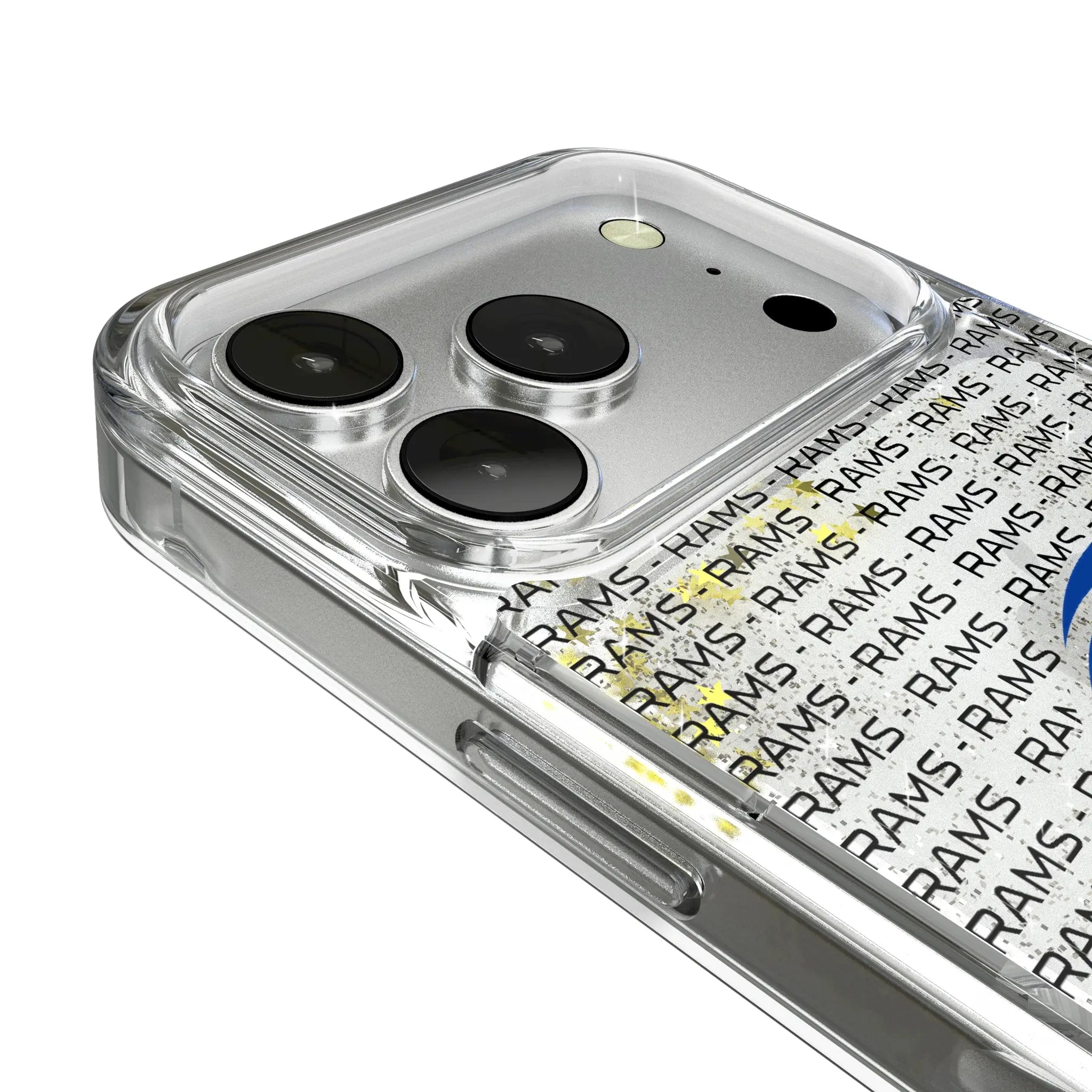 Los Angeles Rams Text Backdrop Glitter Phone Case
