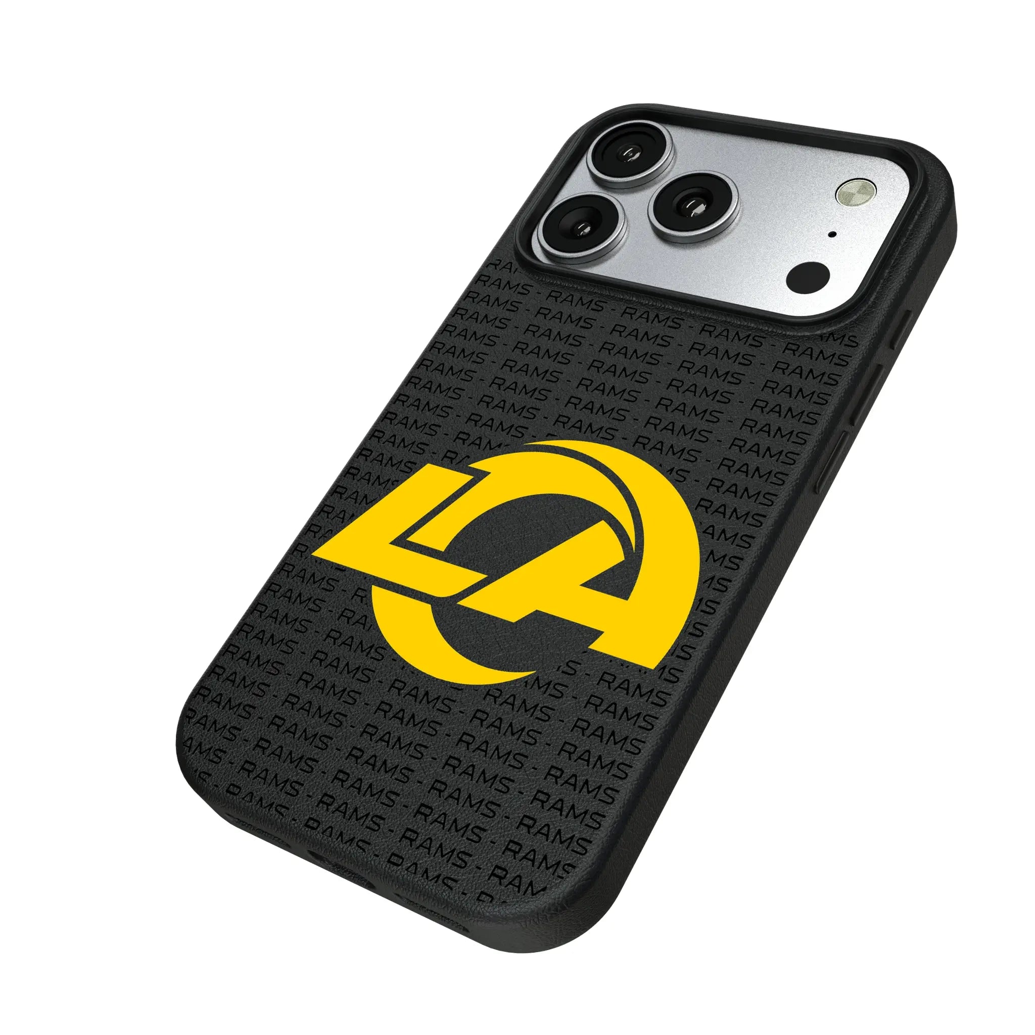 Los Angeles Rams Text Backdrop MagSafe Compatible Phone Case for Apple iPhone