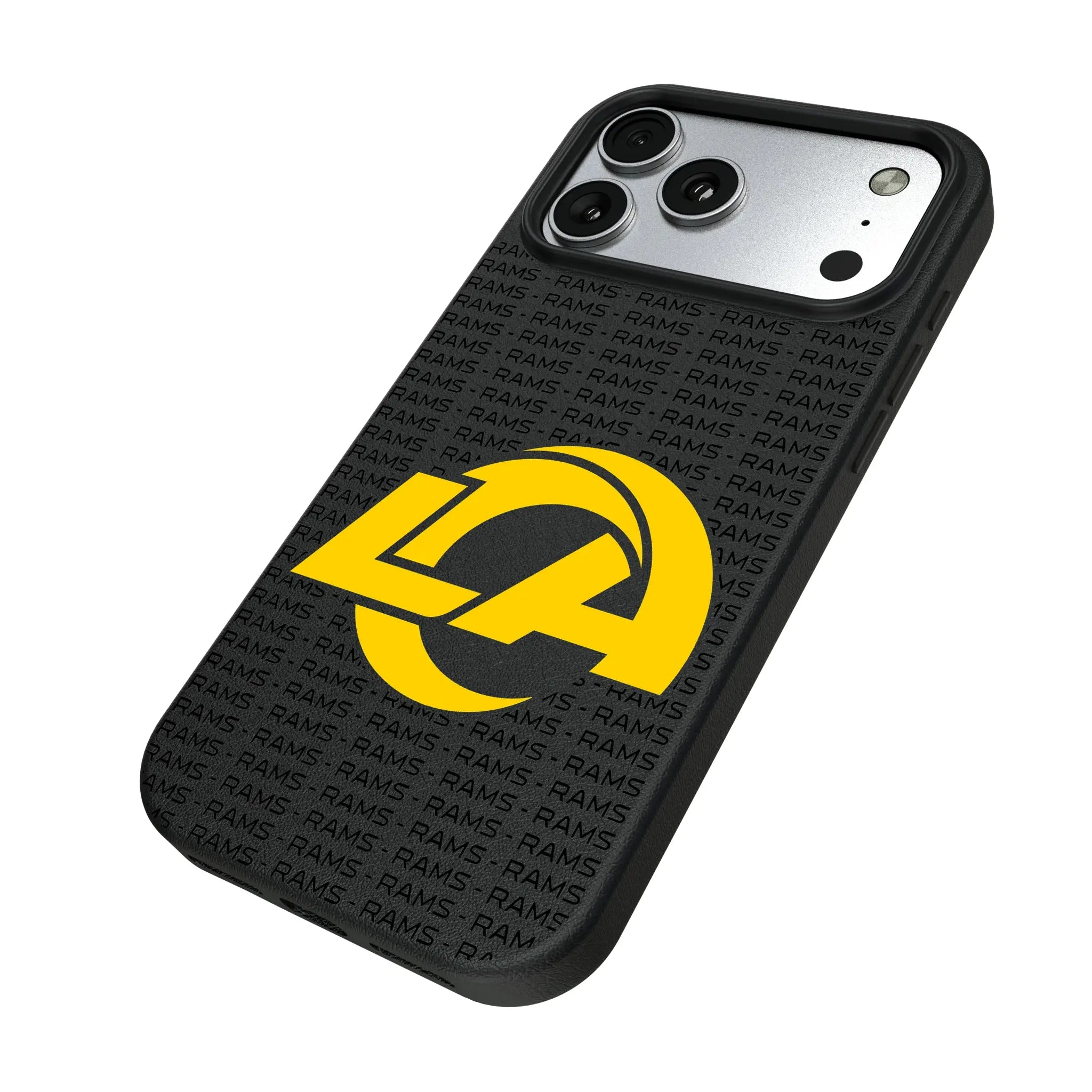 Los Angeles Rams Text Backdrop MagSafe Compatible Phone Case for Apple iPhone