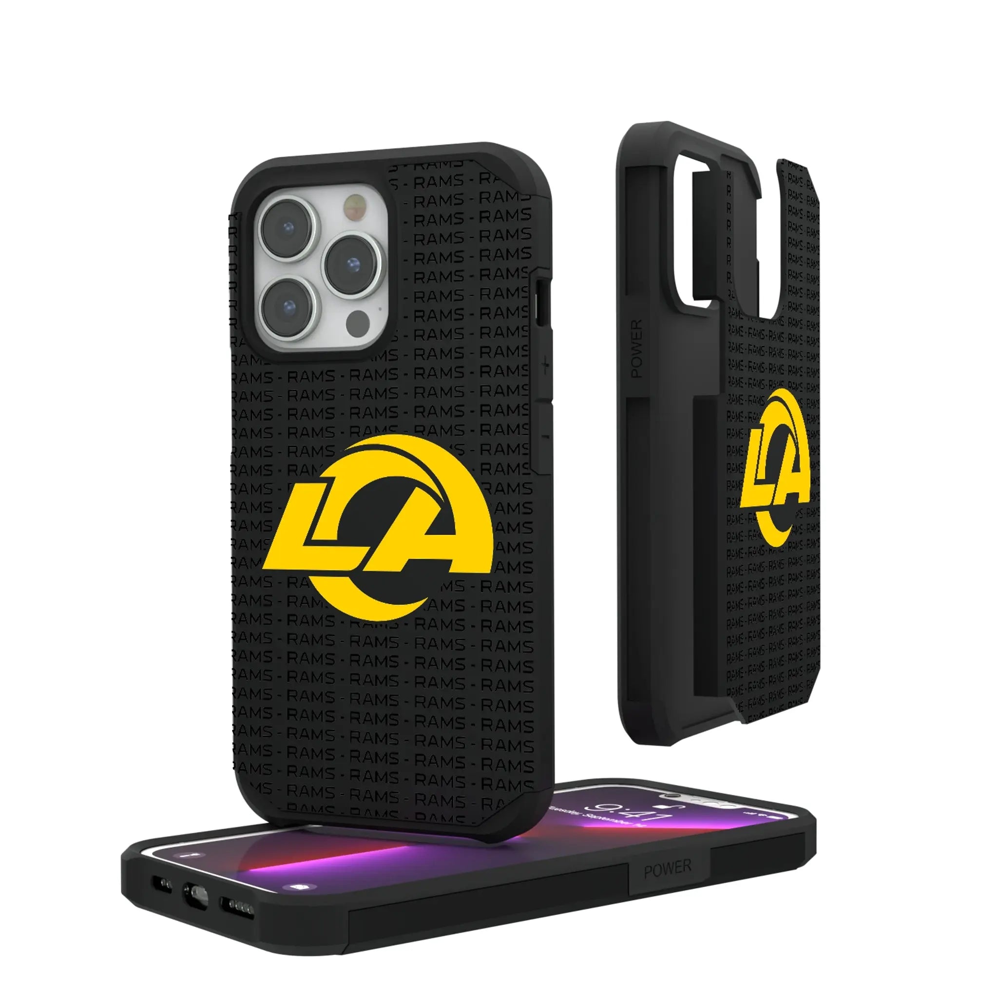 Los Angeles Rams Text Backdrop Rugged Phone Case