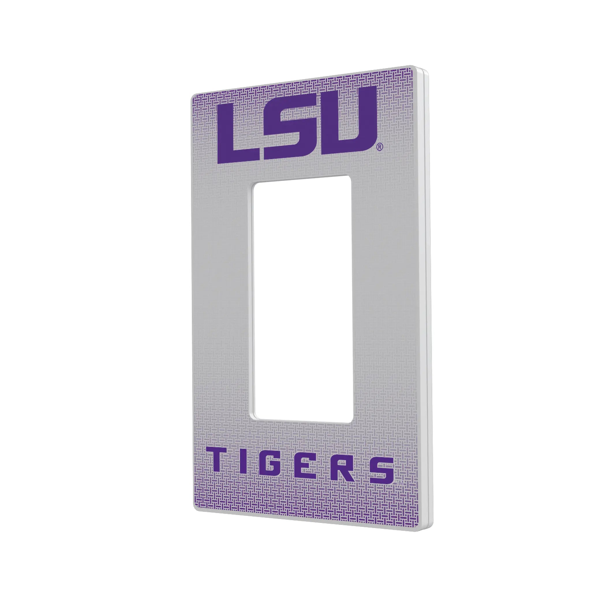 Louisiana State University Tigers Linen Hidden-Screw Light Switch Plate
