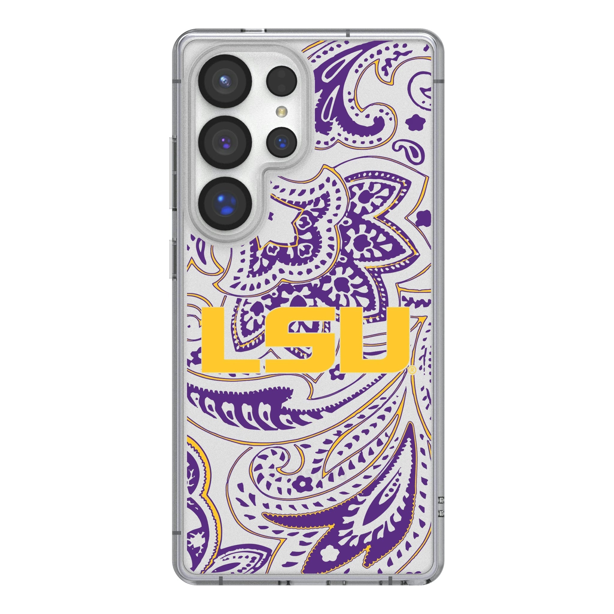 Louisiana State University Tigers Paisley Clear Phone Case for Samsung Galaxy