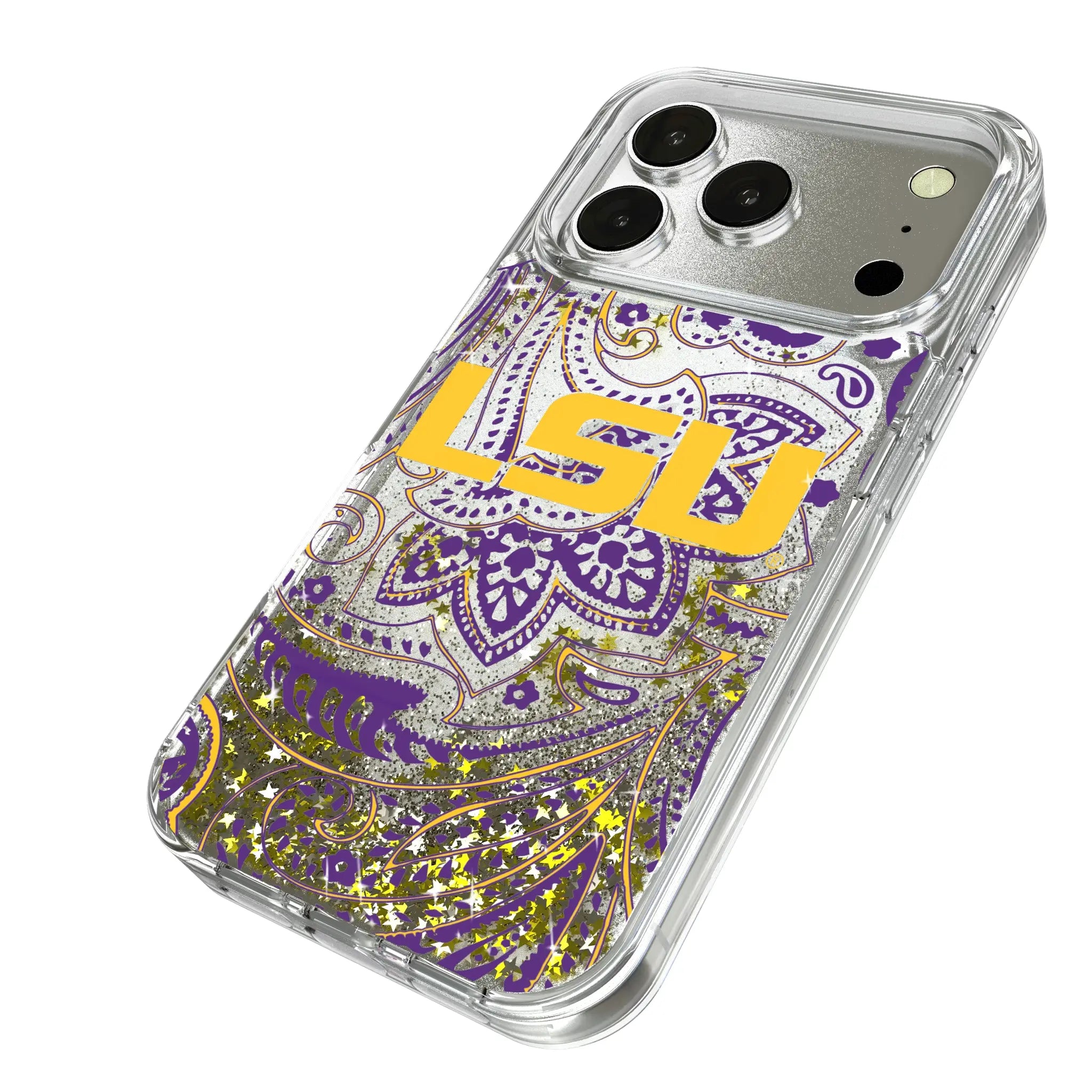 Louisiana State University Tigers Paisley Glitter Phone Case