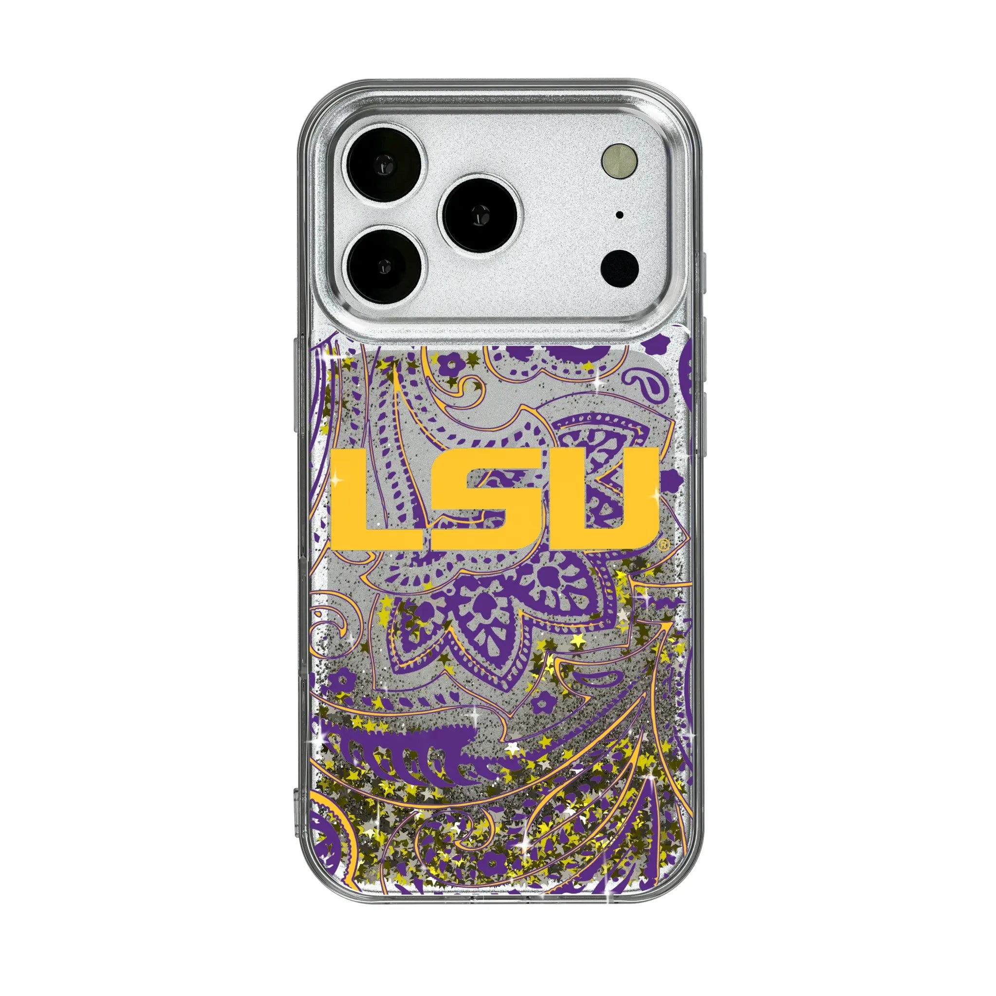 Louisiana State University Tigers Paisley Glitter Phone Case
