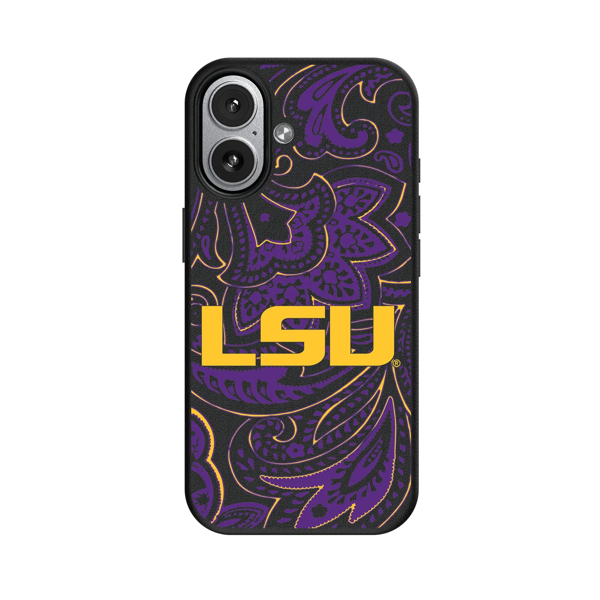 Louisiana State University Tigers Paisley MagSafe Compatible Phone Case for Apple iPhone