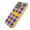 Louisiana State University Tigers Plaid Bling Phone Case