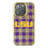 Louisiana State University Tigers Plaid Bling Phone Case