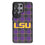 Louisiana State University Tigers Plaid MagSafe Compatible Phone Case for Samsung Galaxy