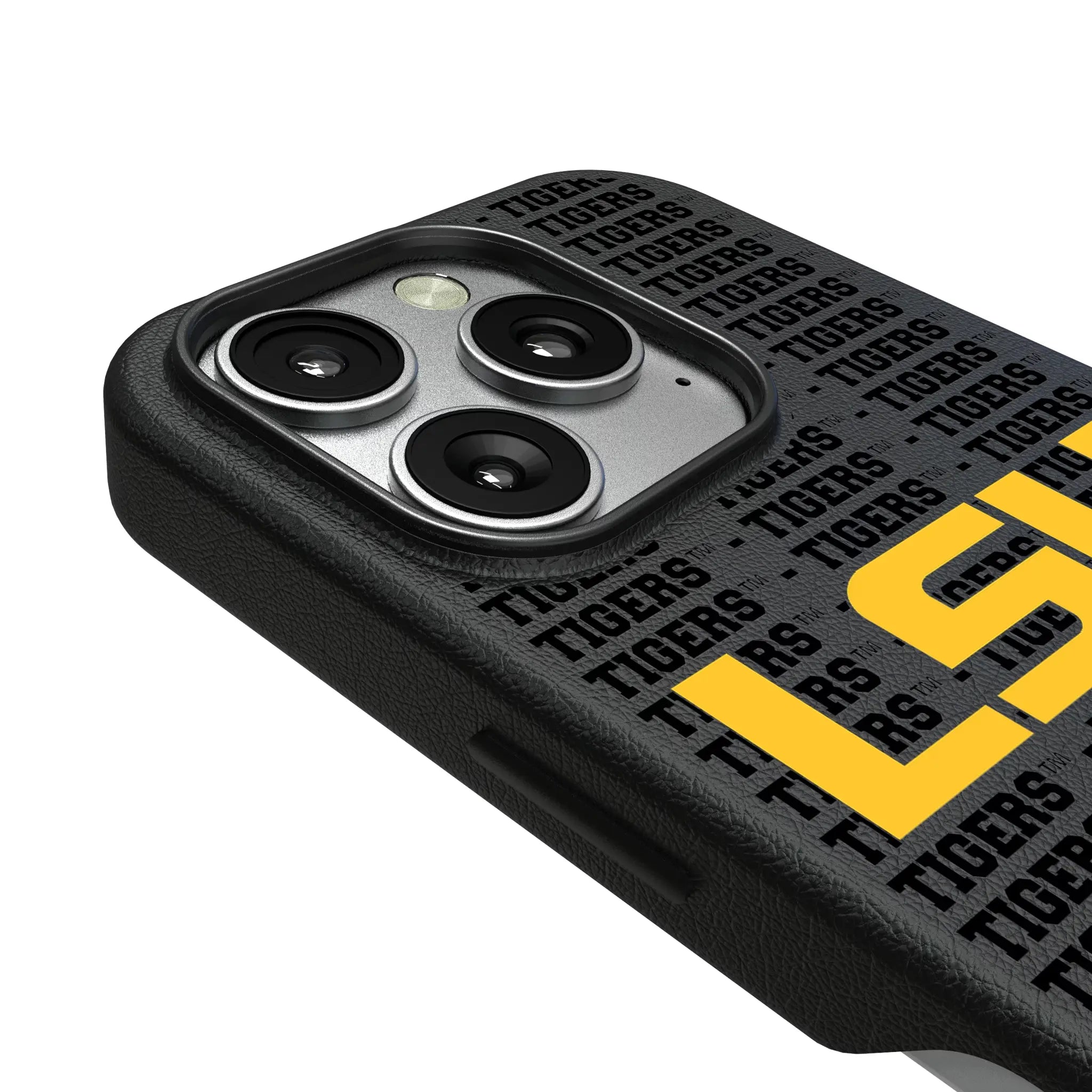 Louisiana State University Tigers Text Backdrop MagSafe Compatible Phone Case for Apple iPhone