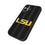 Louisiana State University Tigers Text Backdrop MagSafe Compatible Phone Case for Apple iPhone