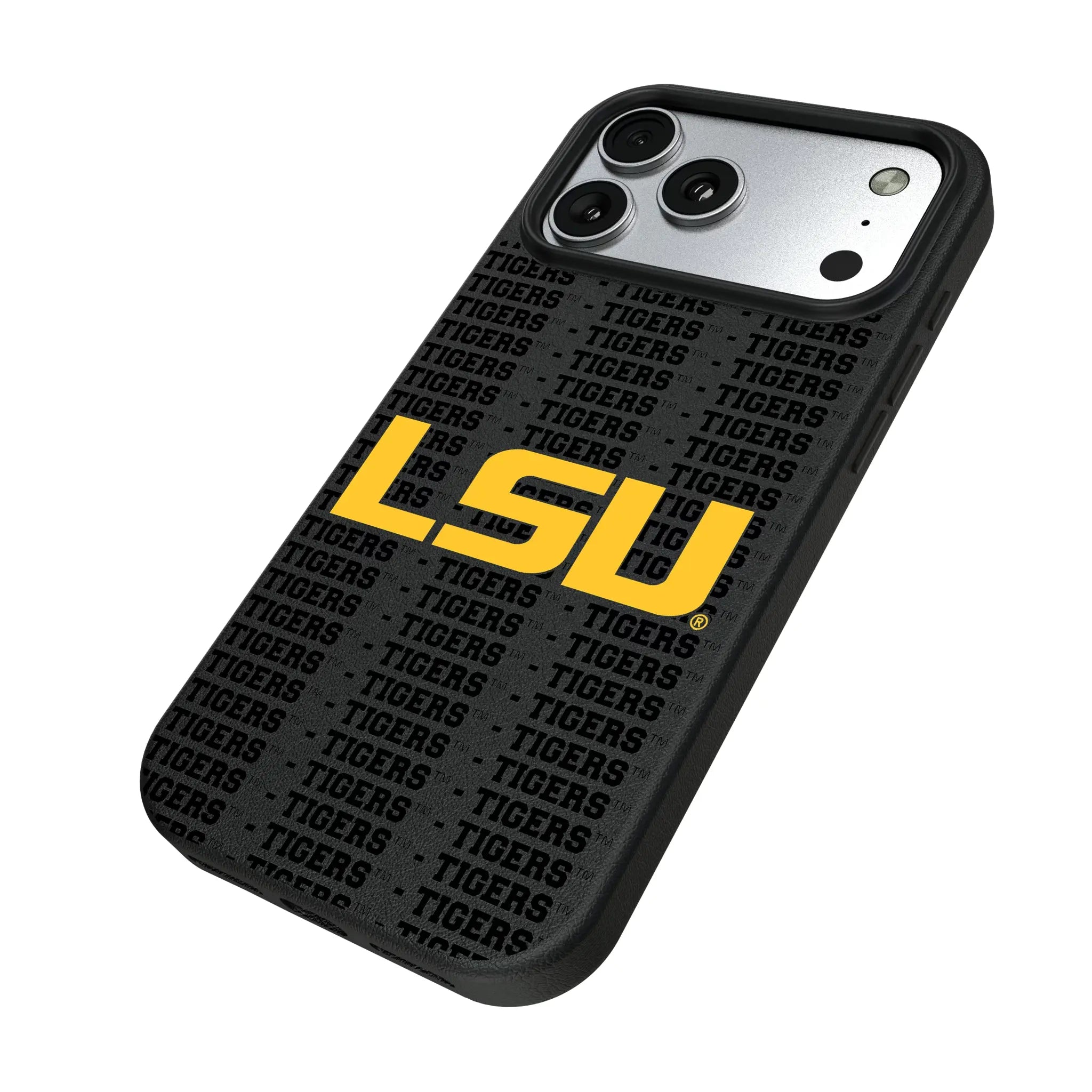 Louisiana State University Tigers Text Backdrop MagSafe Compatible Phone Case for Apple iPhone