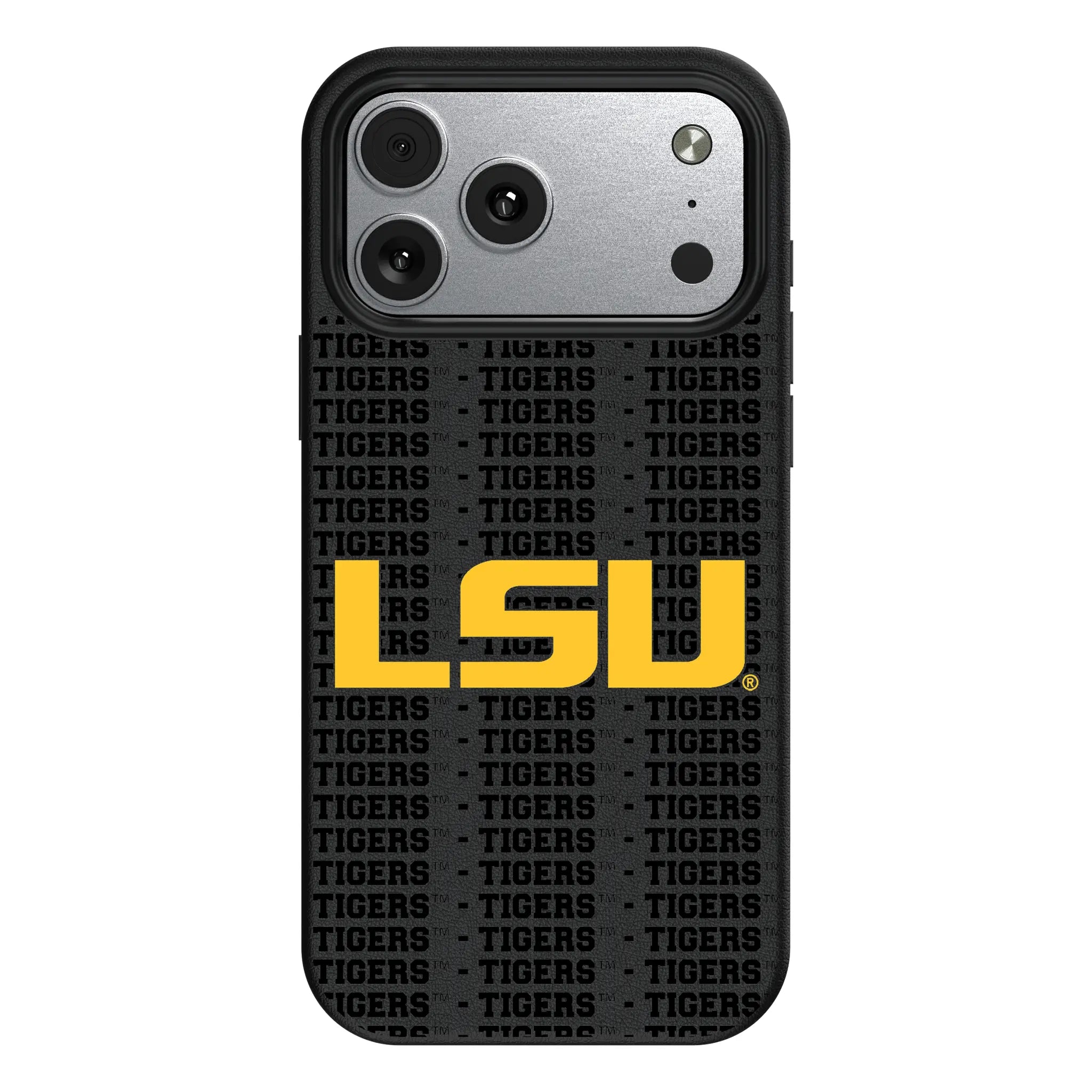 Louisiana State University Tigers Text Backdrop MagSafe Compatible Phone Case for Apple iPhone