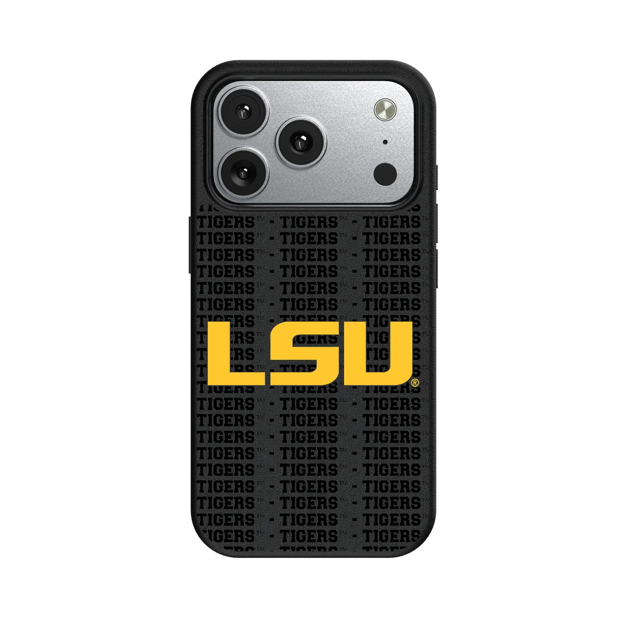 Louisiana State University Tigers Text Backdrop MagSafe Compatible Phone Case for Apple iPhone