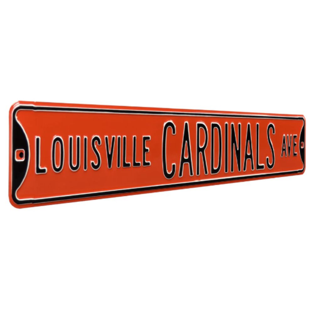 Louisville Cardinals - Embossed Steel Street Sign