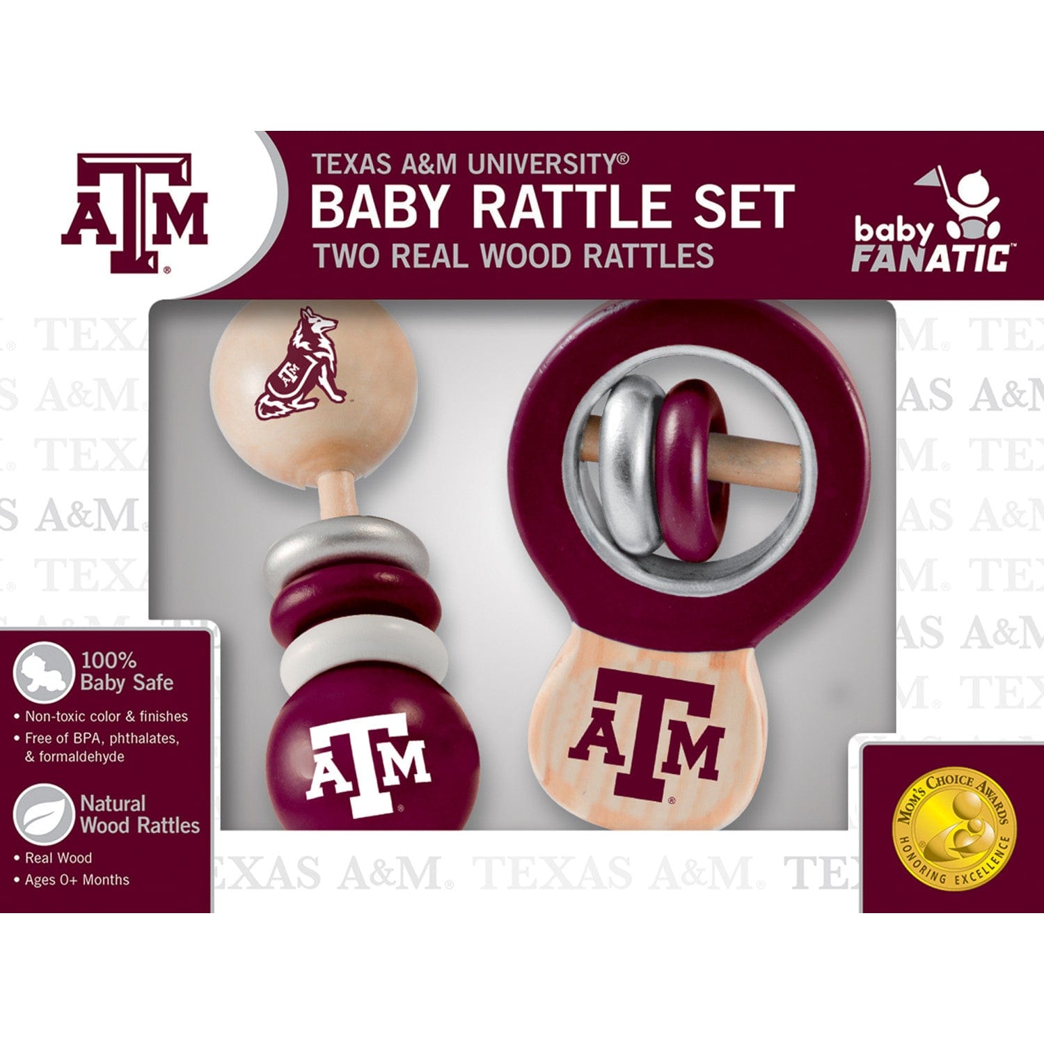 Texas A&M Aggies Baby Rattles 2-Pack - Sports Gifts, Sports Memorabilia, Sports Collectibles, Fan Shop
