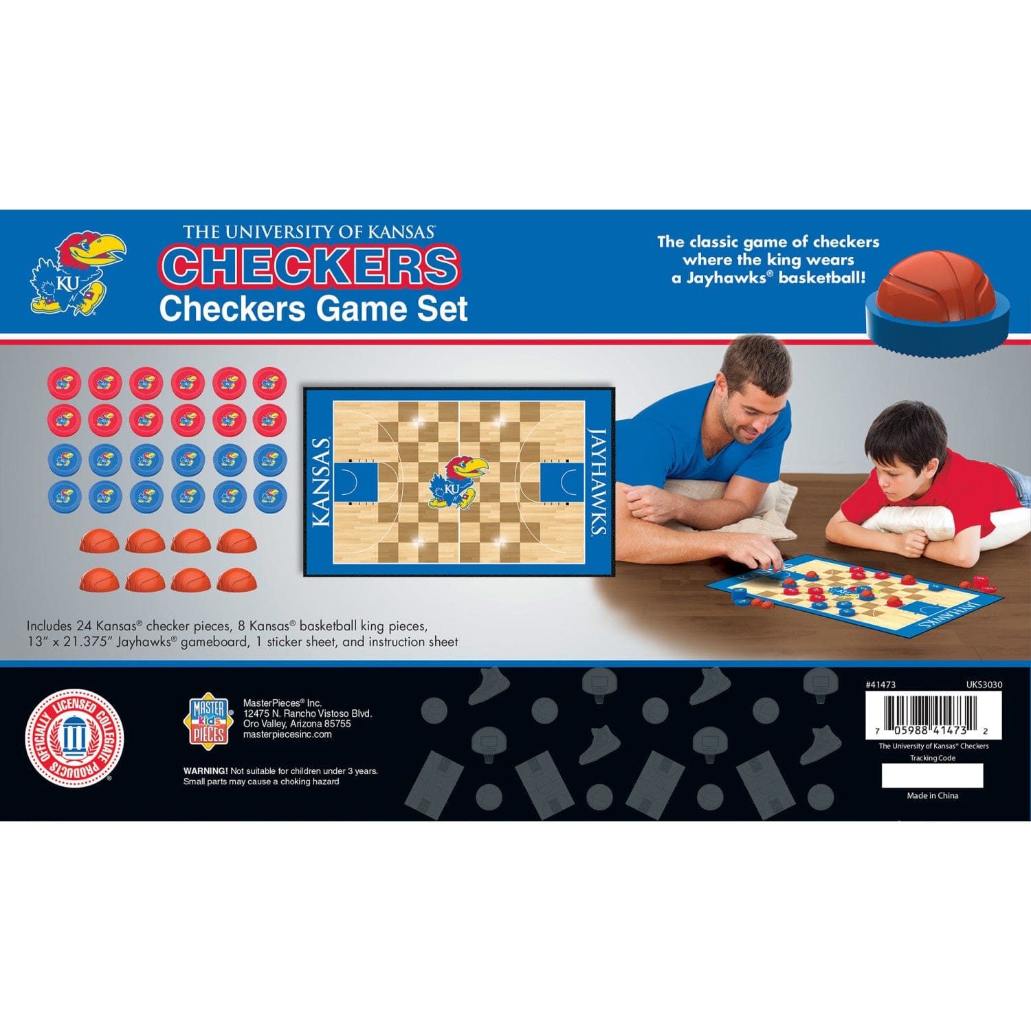 Kansas Jayhawks Checkers Game - Sports Gifts, Sports Memorabilia, Sports Collectibles, Fan Shop